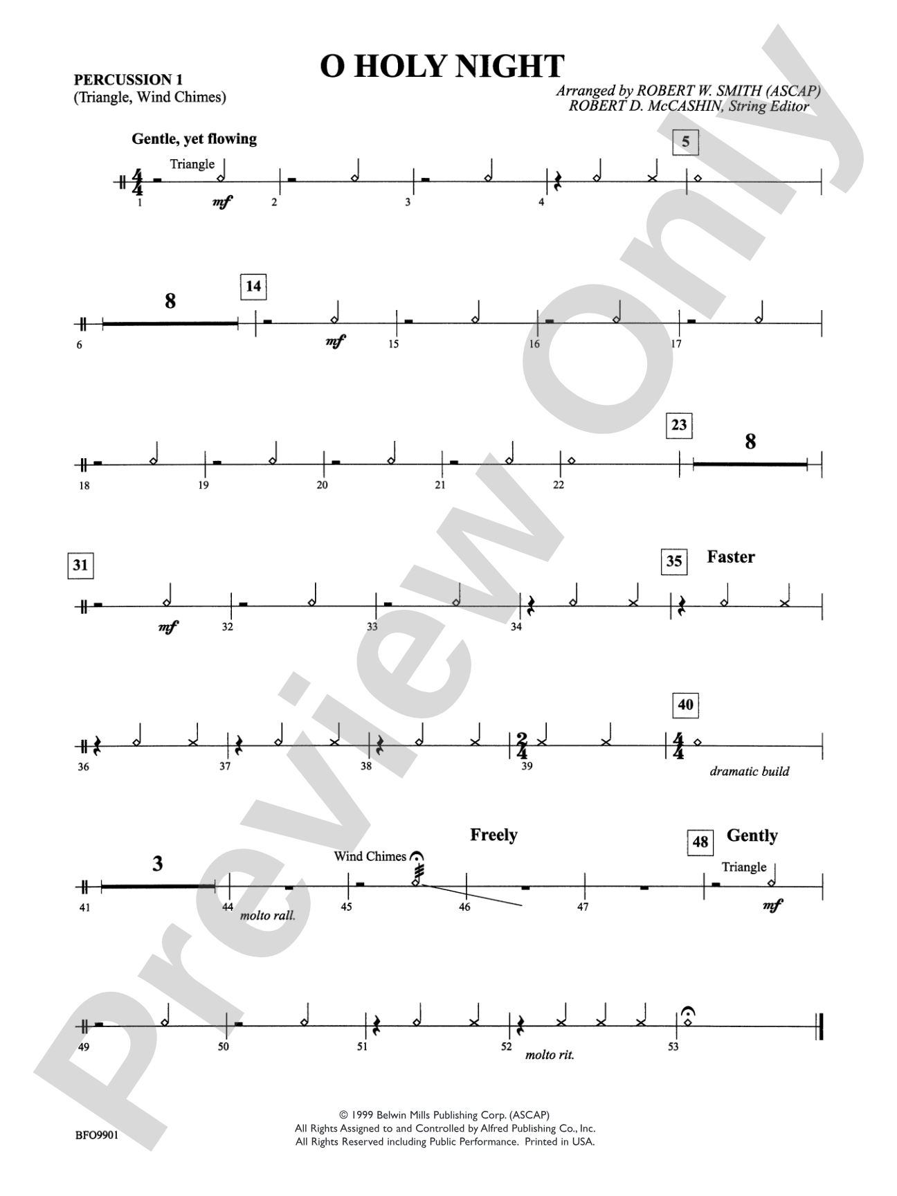 O Holy Night: 1st Percussion