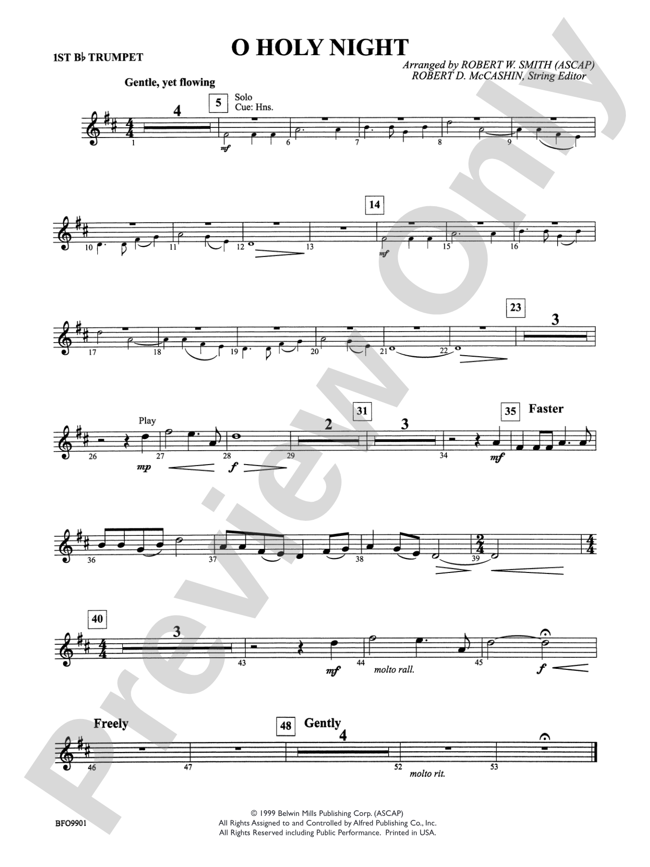 O Holy Night: 1st B-flat Trumpet