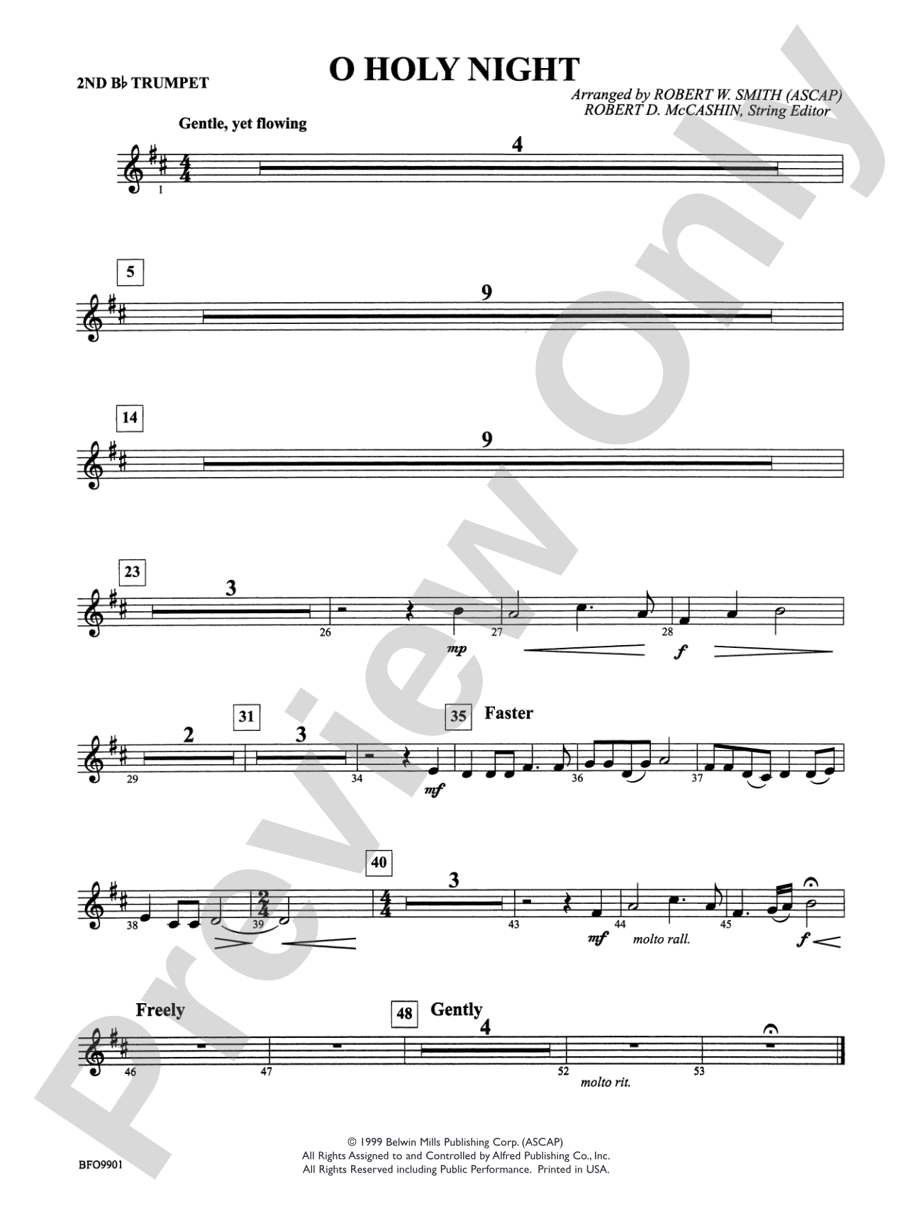O Holy Night: 2nd B-flat Trumpet