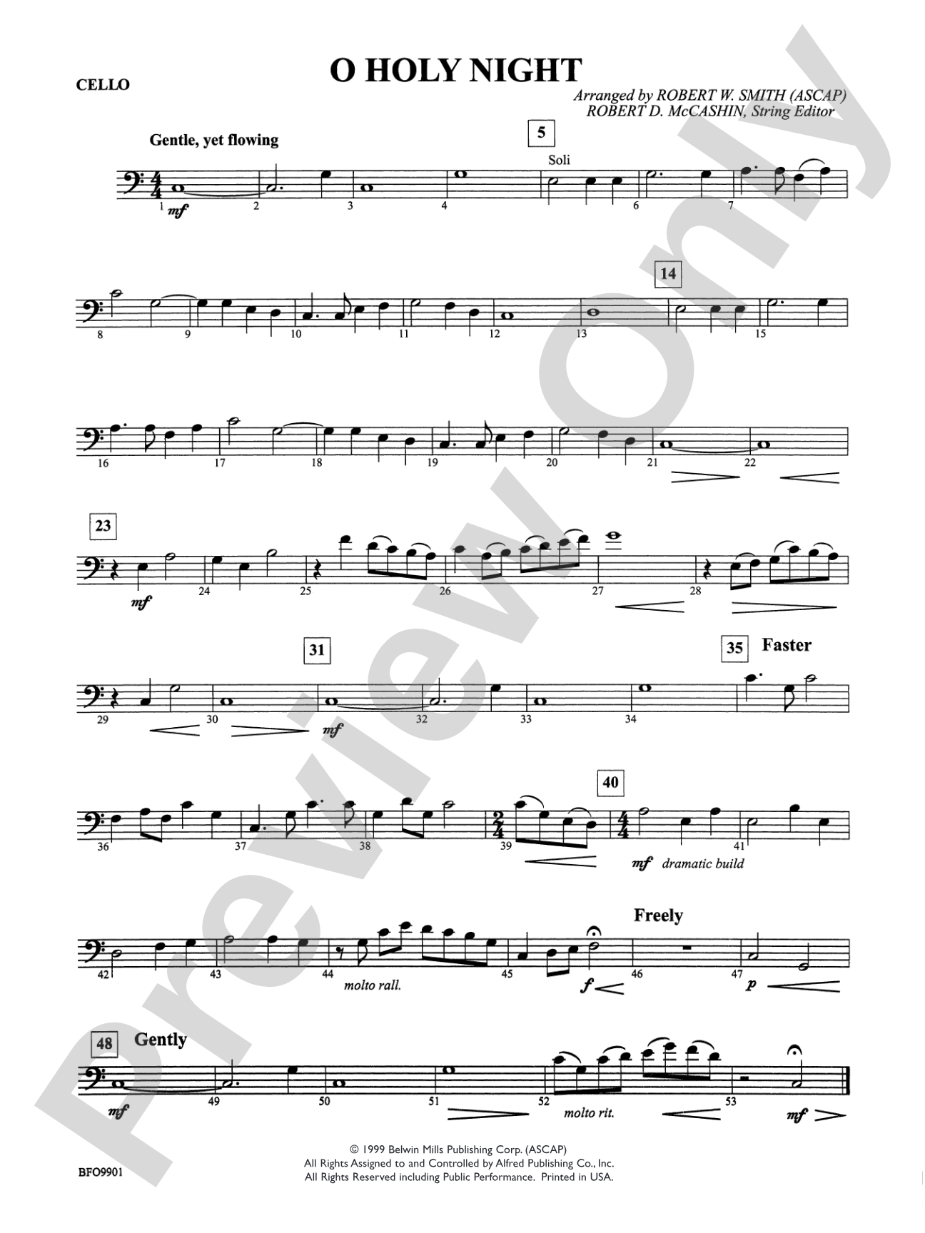 O Holy Night: Cello