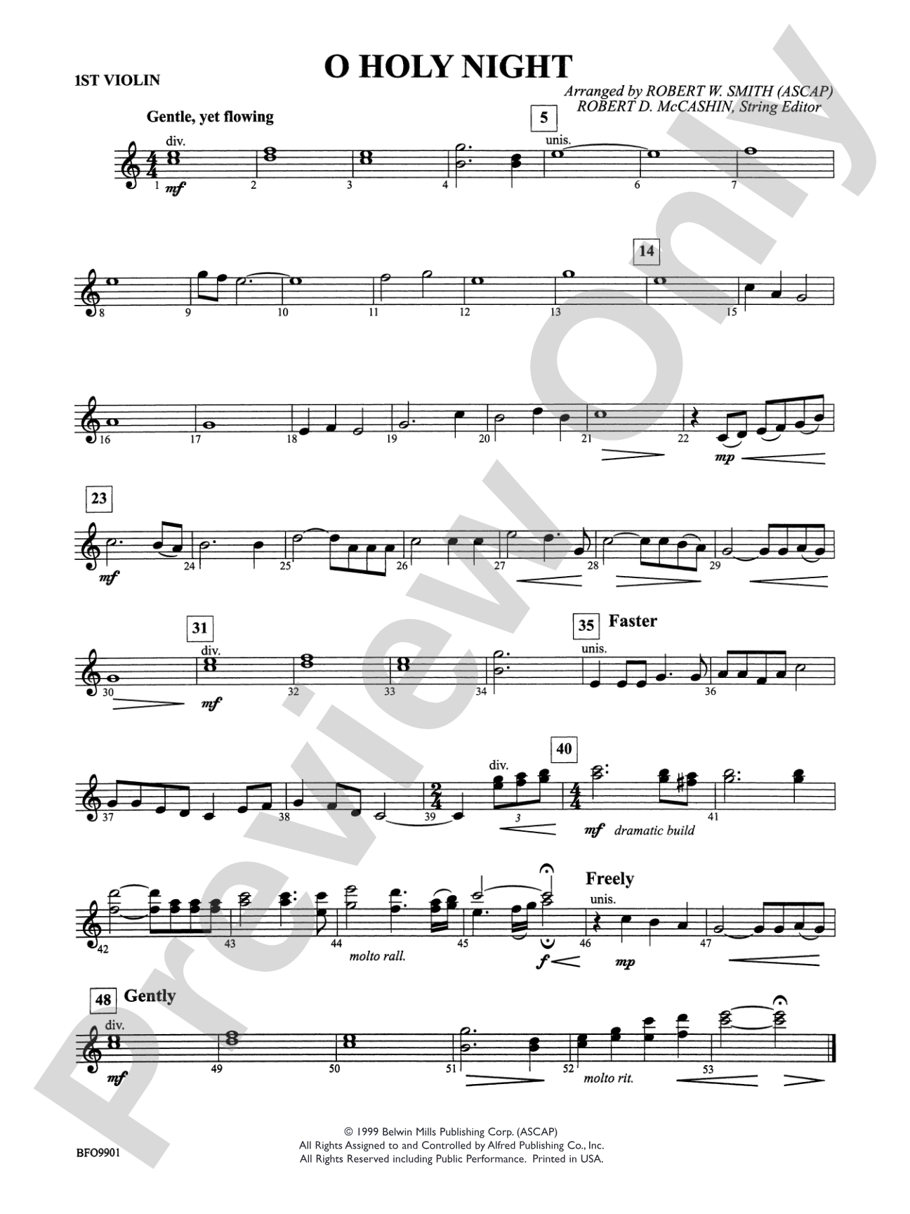 O Holy Night: 1st Violin