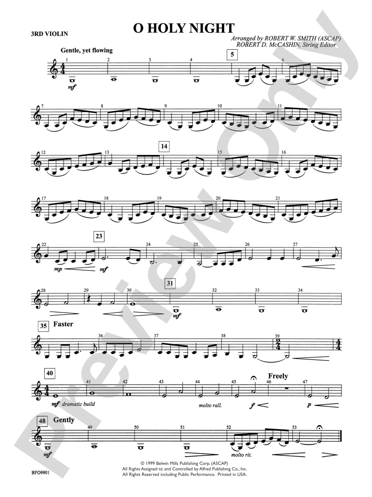 O Holy Night: 3rd Violin (Viola [TC])