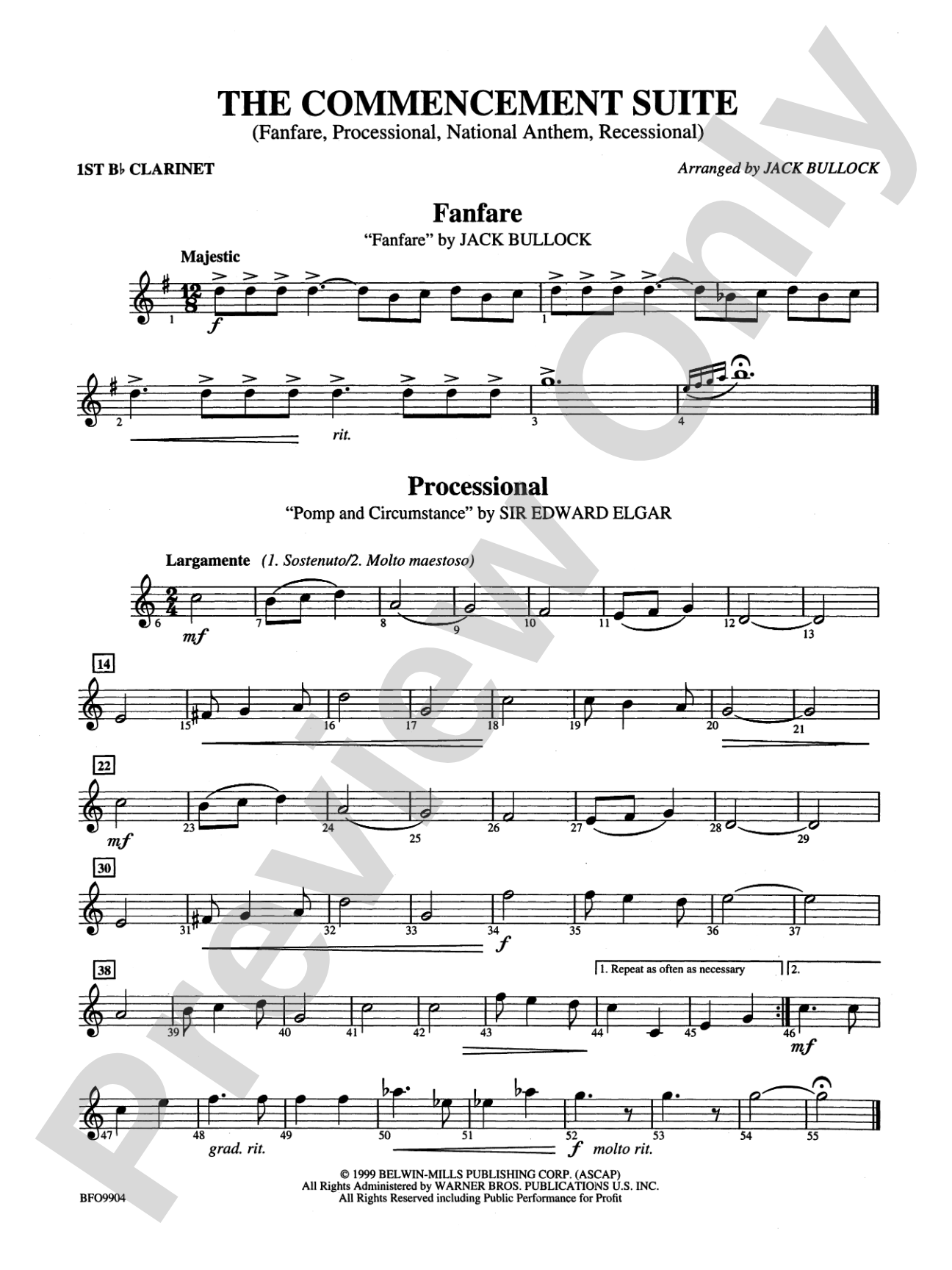 Commencement Suite: 1st B-flat Clarinet