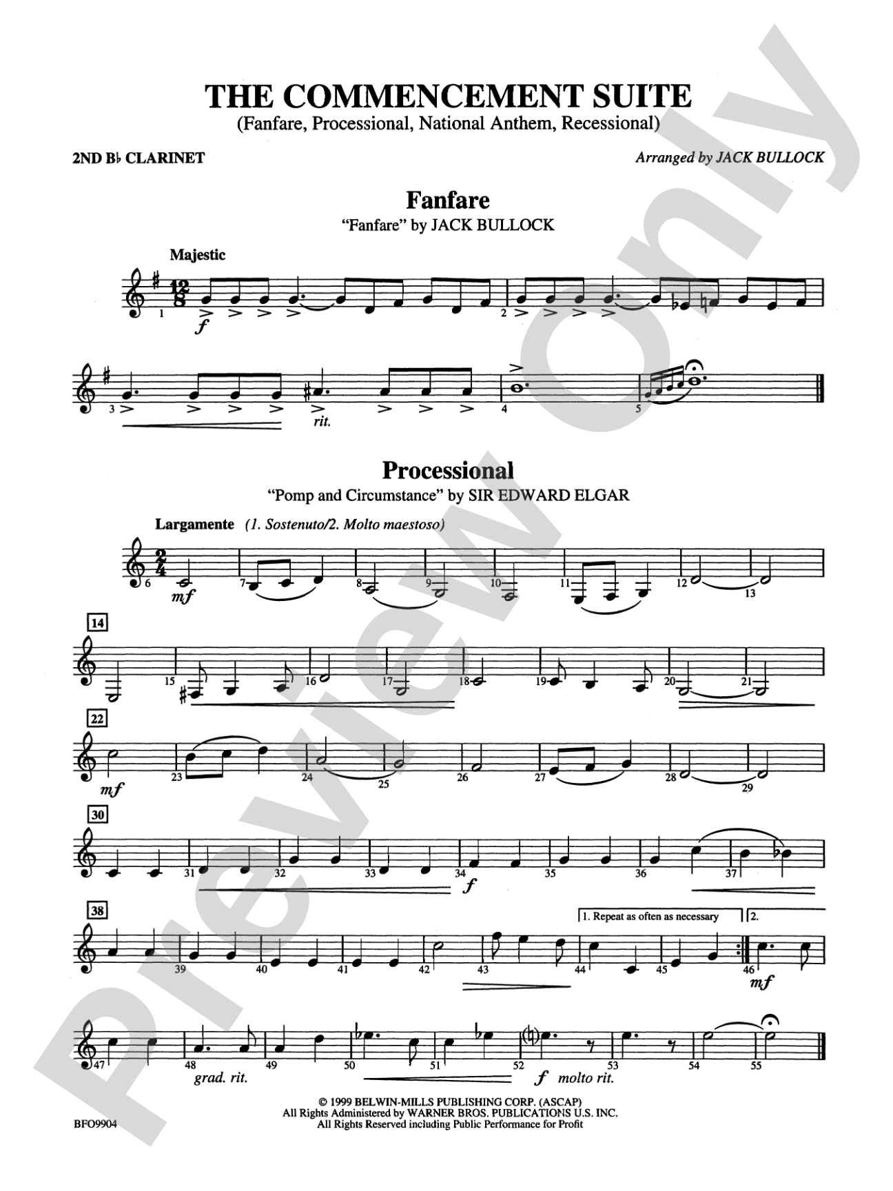 Commencement Suite: 2nd B-flat Clarinet
