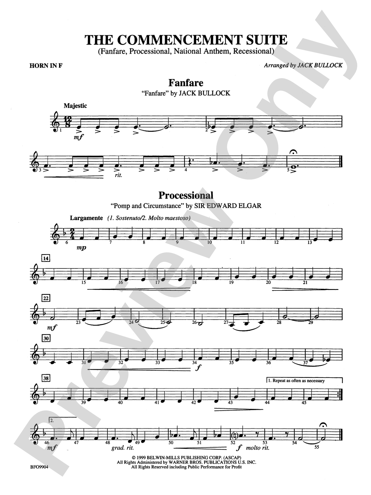 Commencement Suite: 1st F Horn