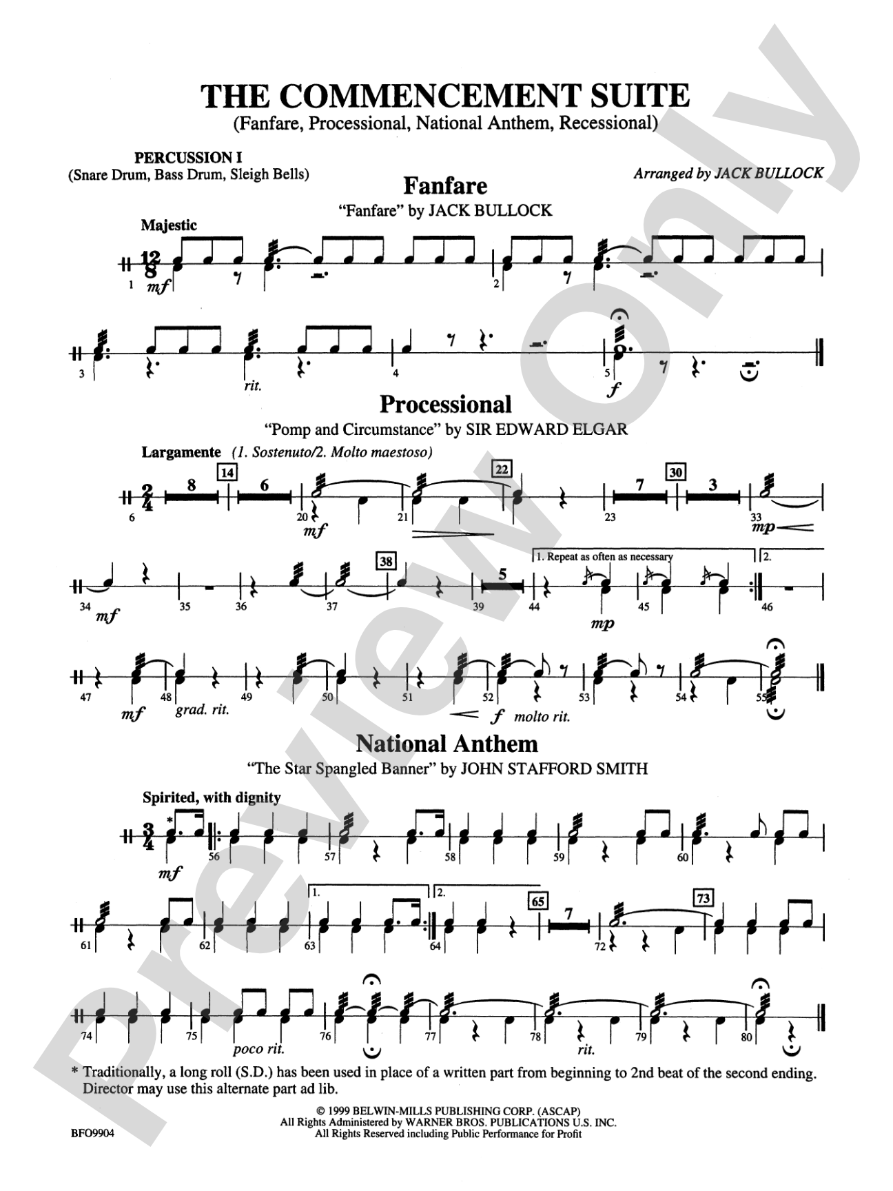 Commencement Suite: 1st Percussion