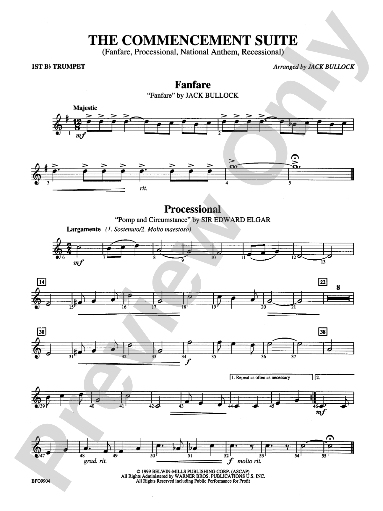 Commencement Suite: 1st B-flat Trumpet