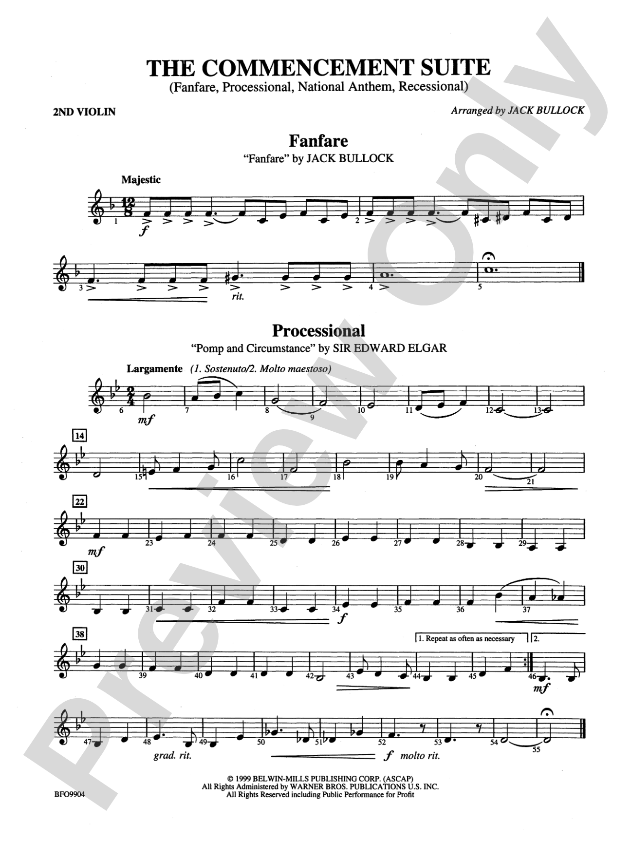 Commencement Suite: 2nd Violin