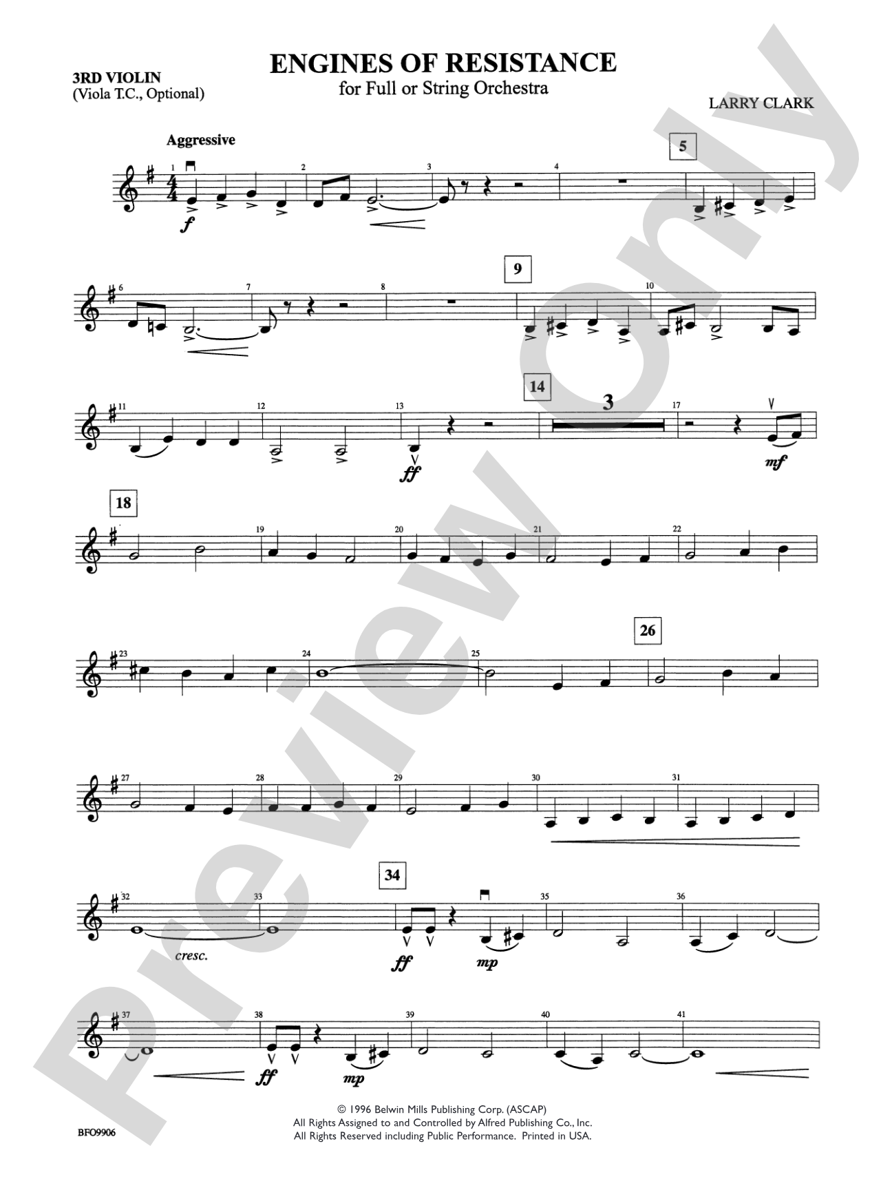 Engines of Resistance: 3rd Violin (Viola [TC])