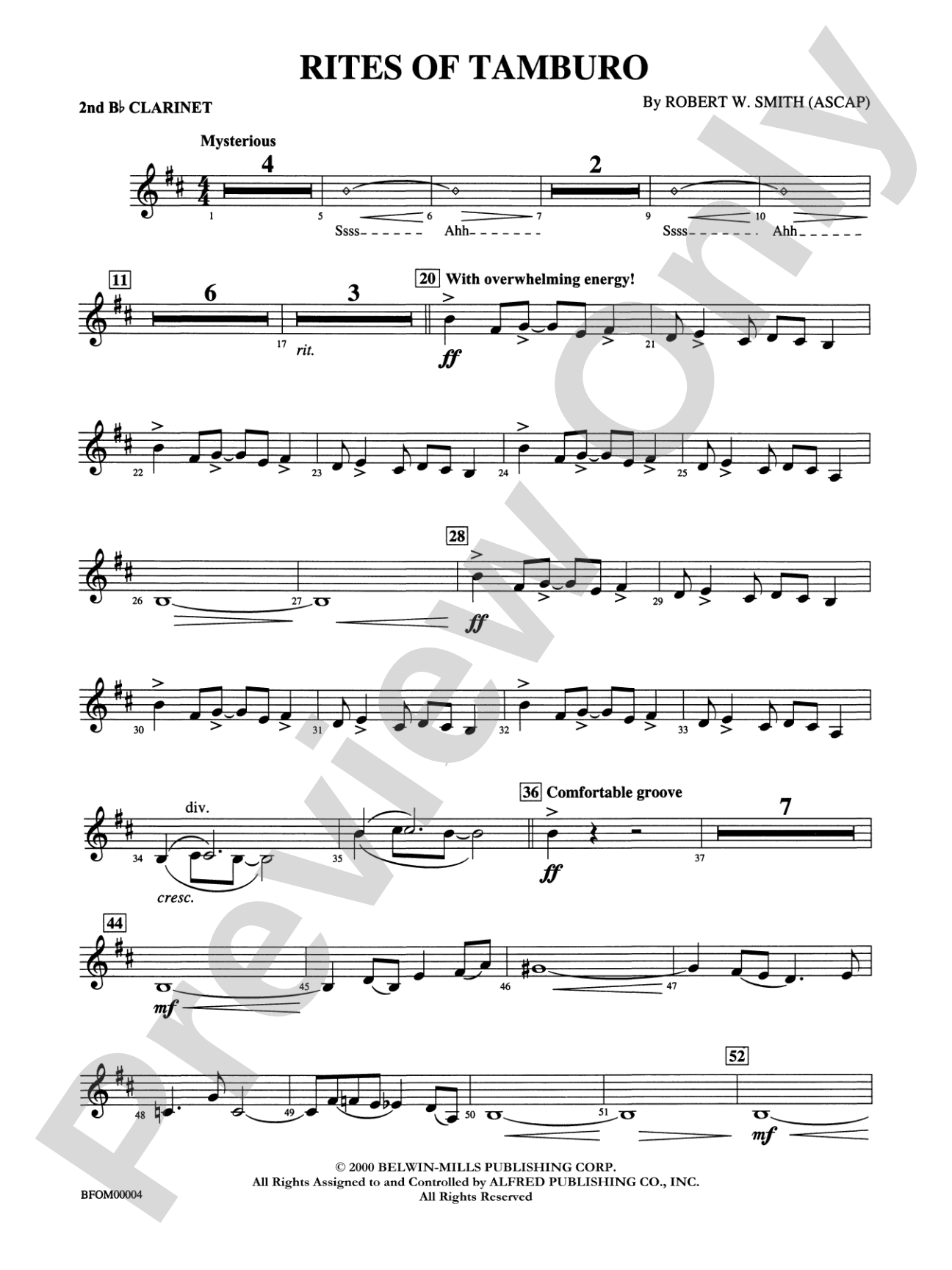 Rites of Tamburo: 2nd B-flat Clarinet
