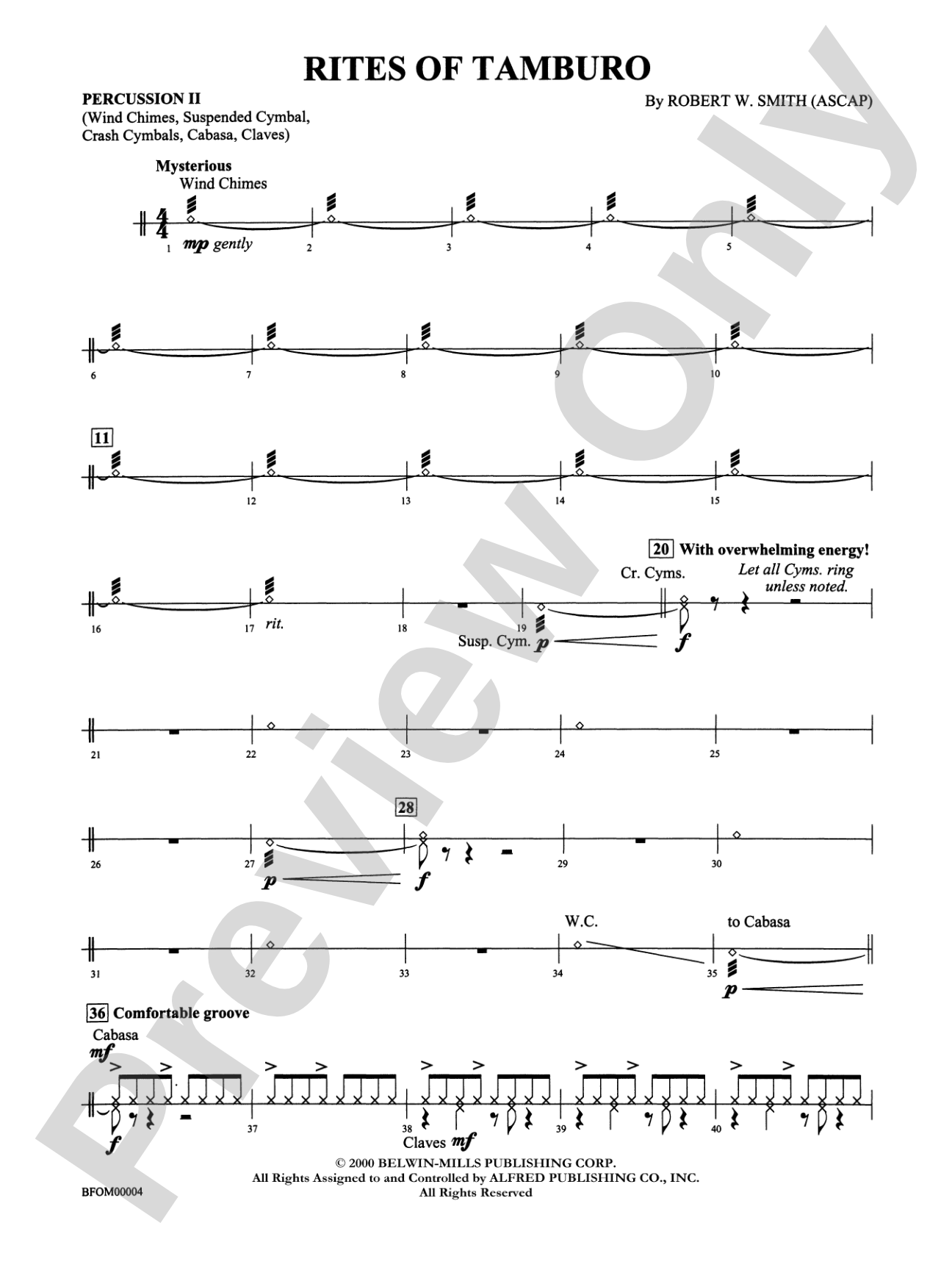 Rites of Tamburo: 2nd Percussion
