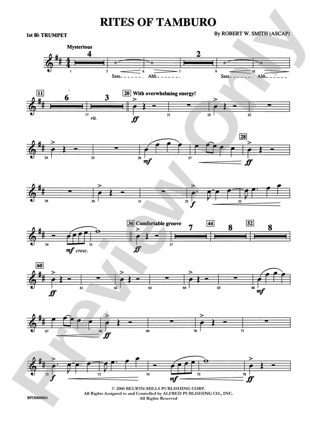 Rites of Tamburo: 1st B-flat Trumpet