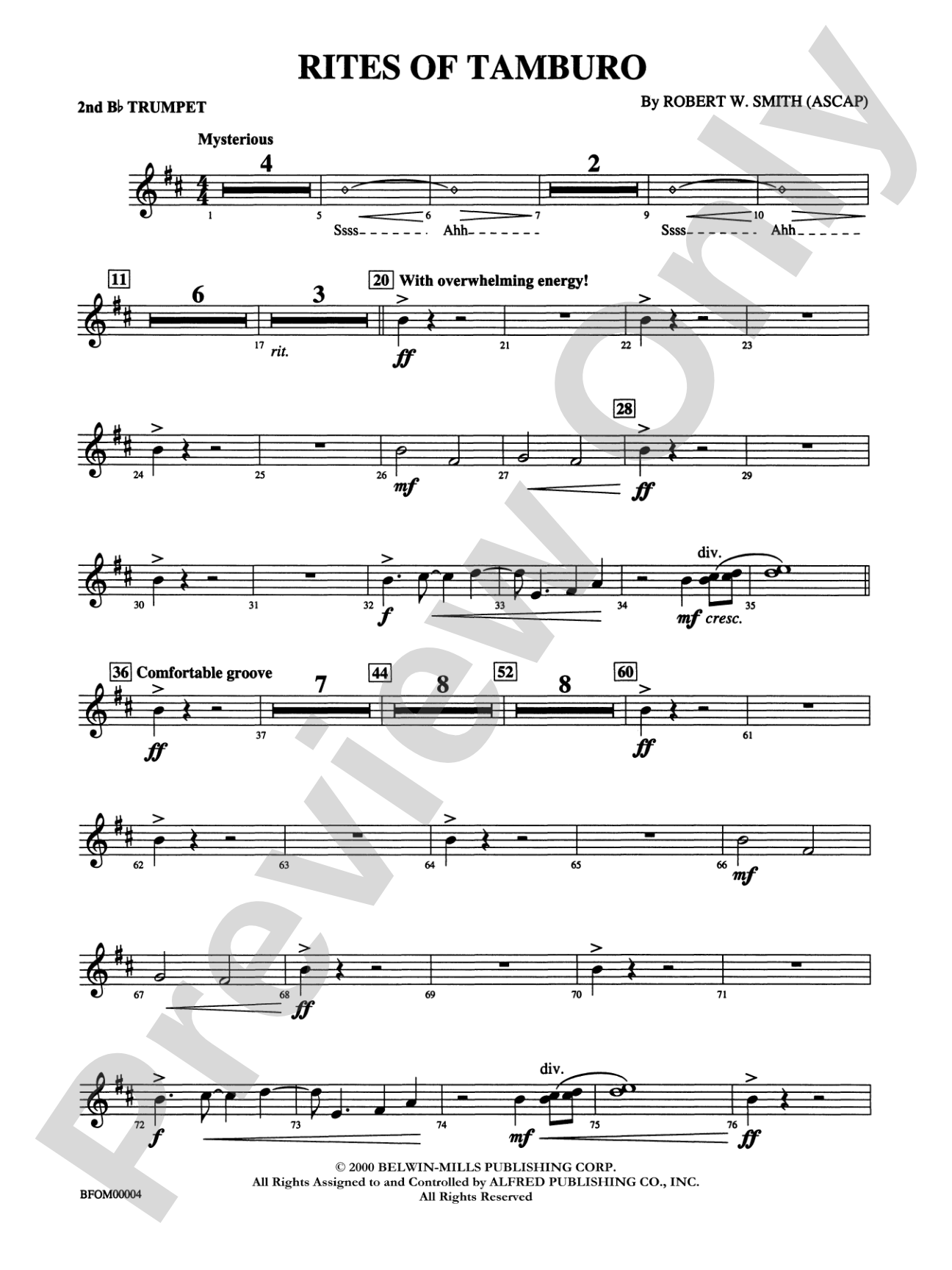 Rites of Tamburo: 2nd B-flat Trumpet