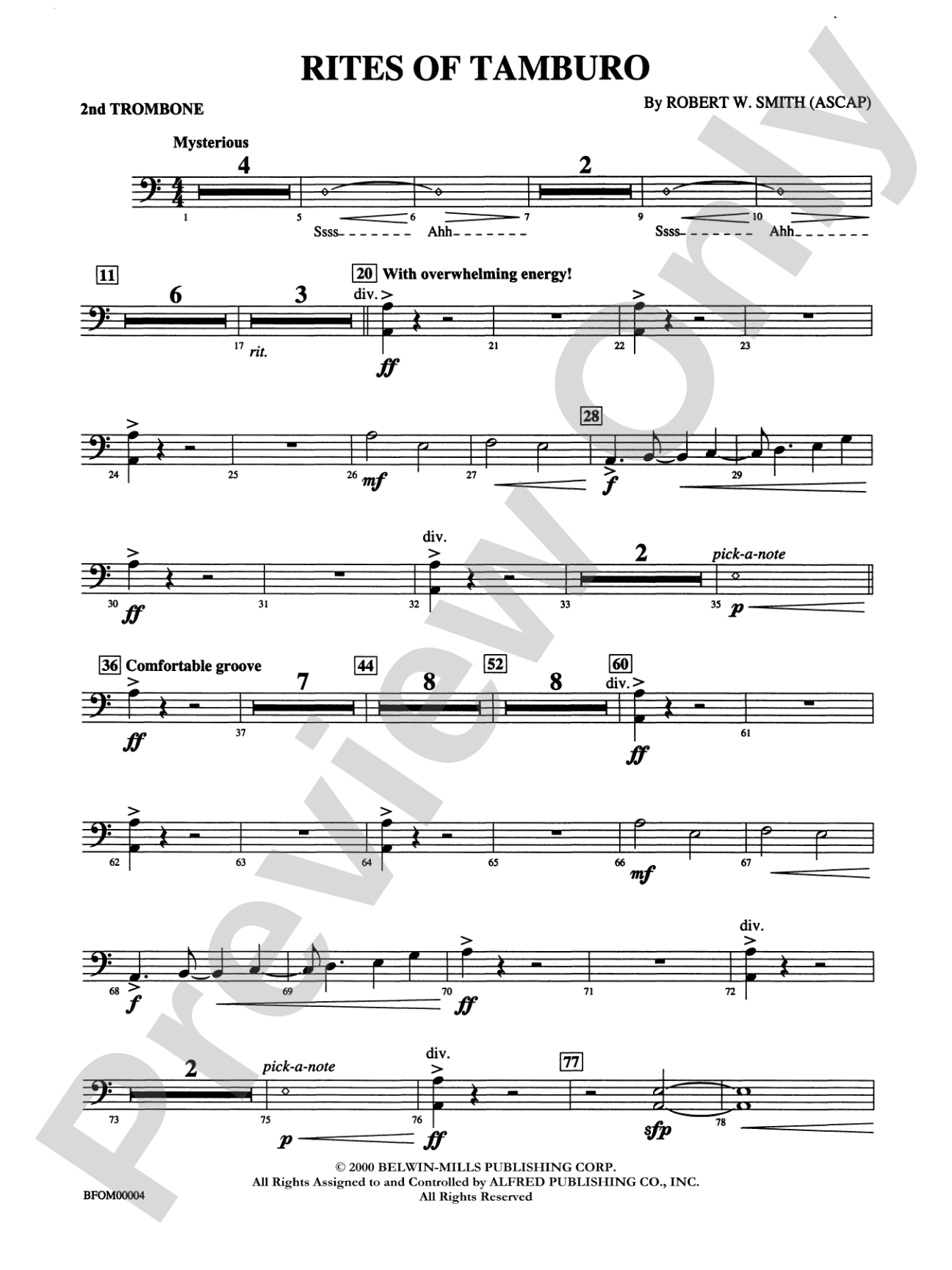 Rites of Tamburo: 2nd Trombone