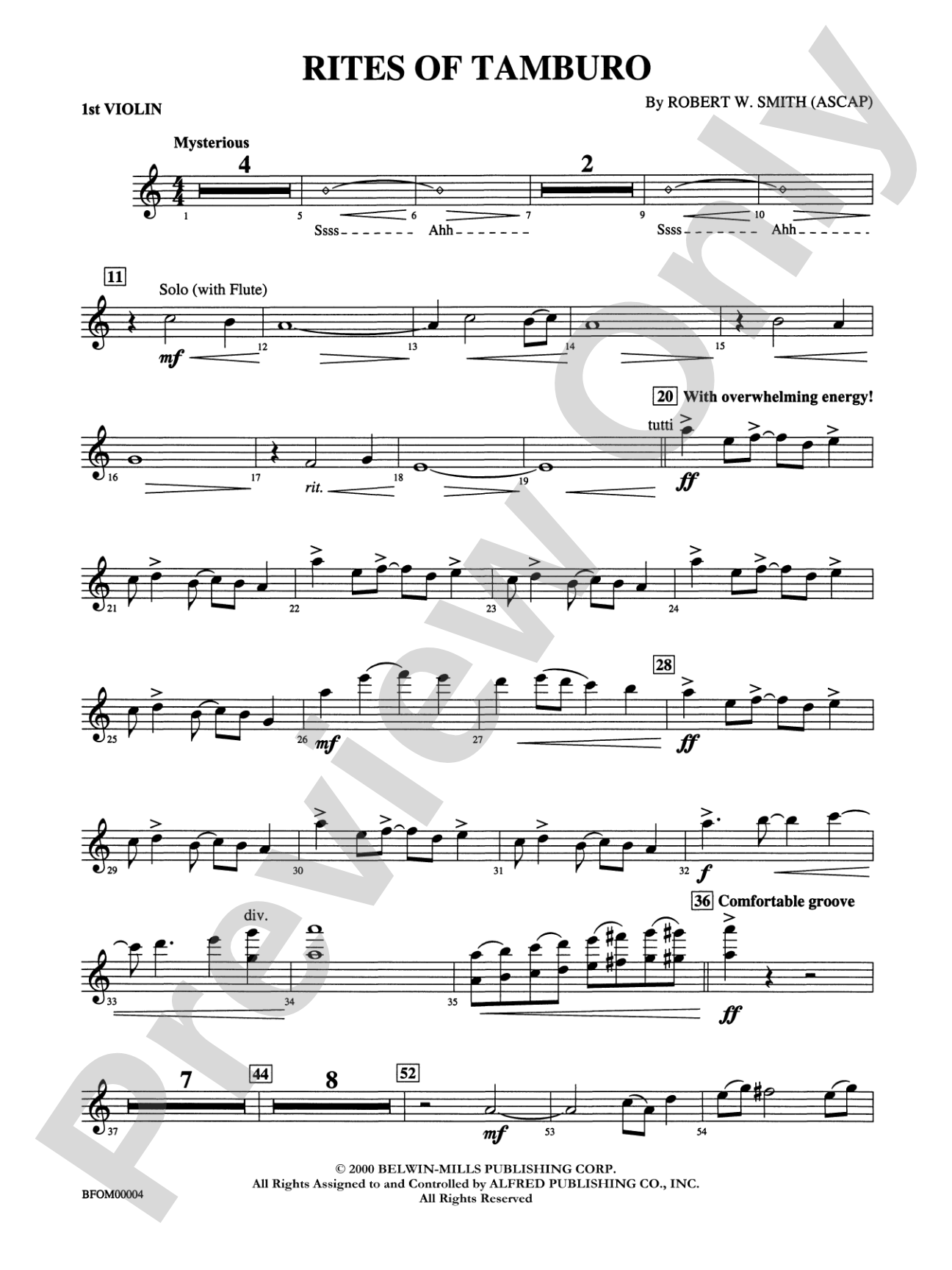 Rites of Tamburo: 1st Violin