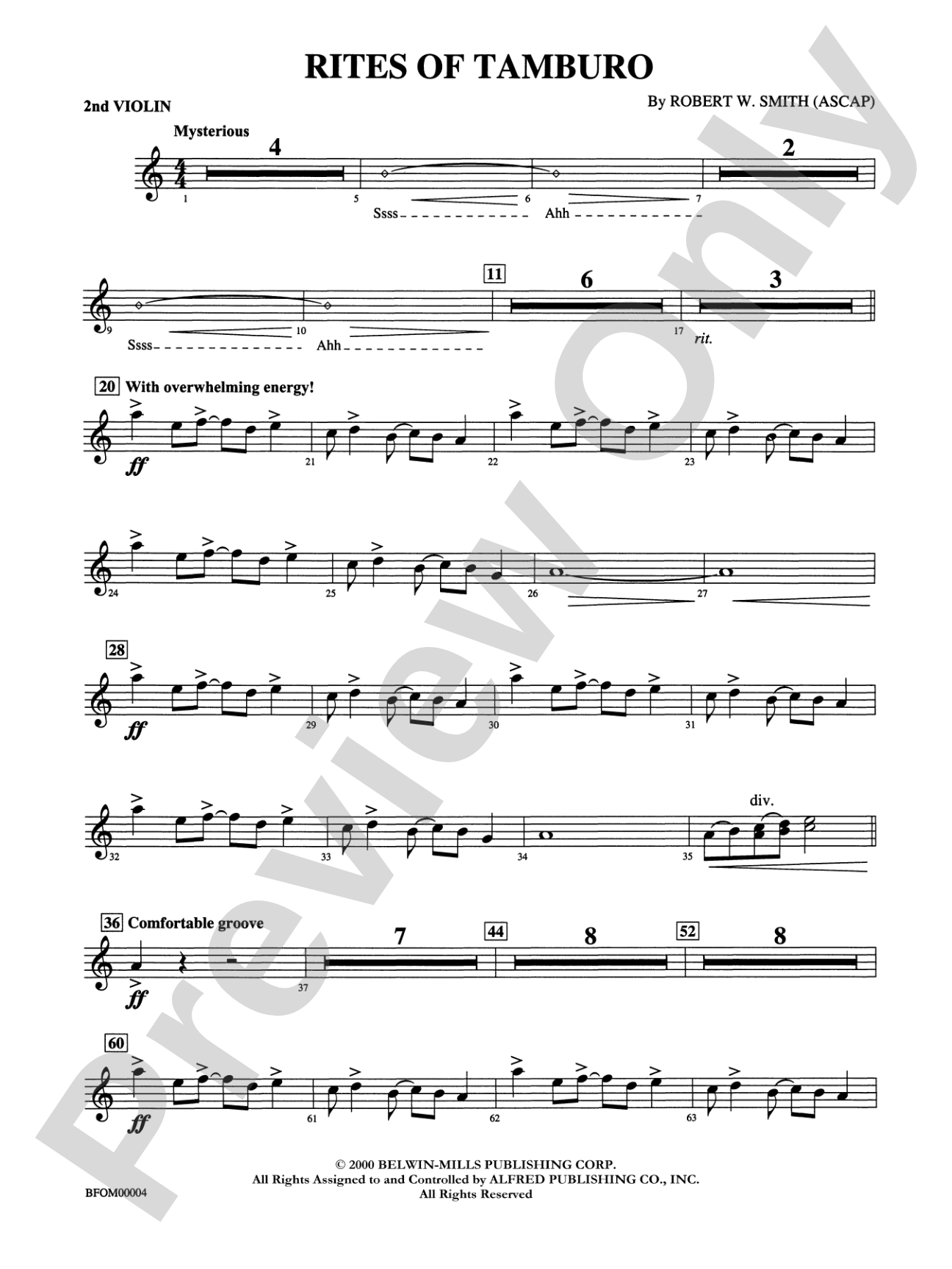 Rites of Tamburo: 2nd Violin
