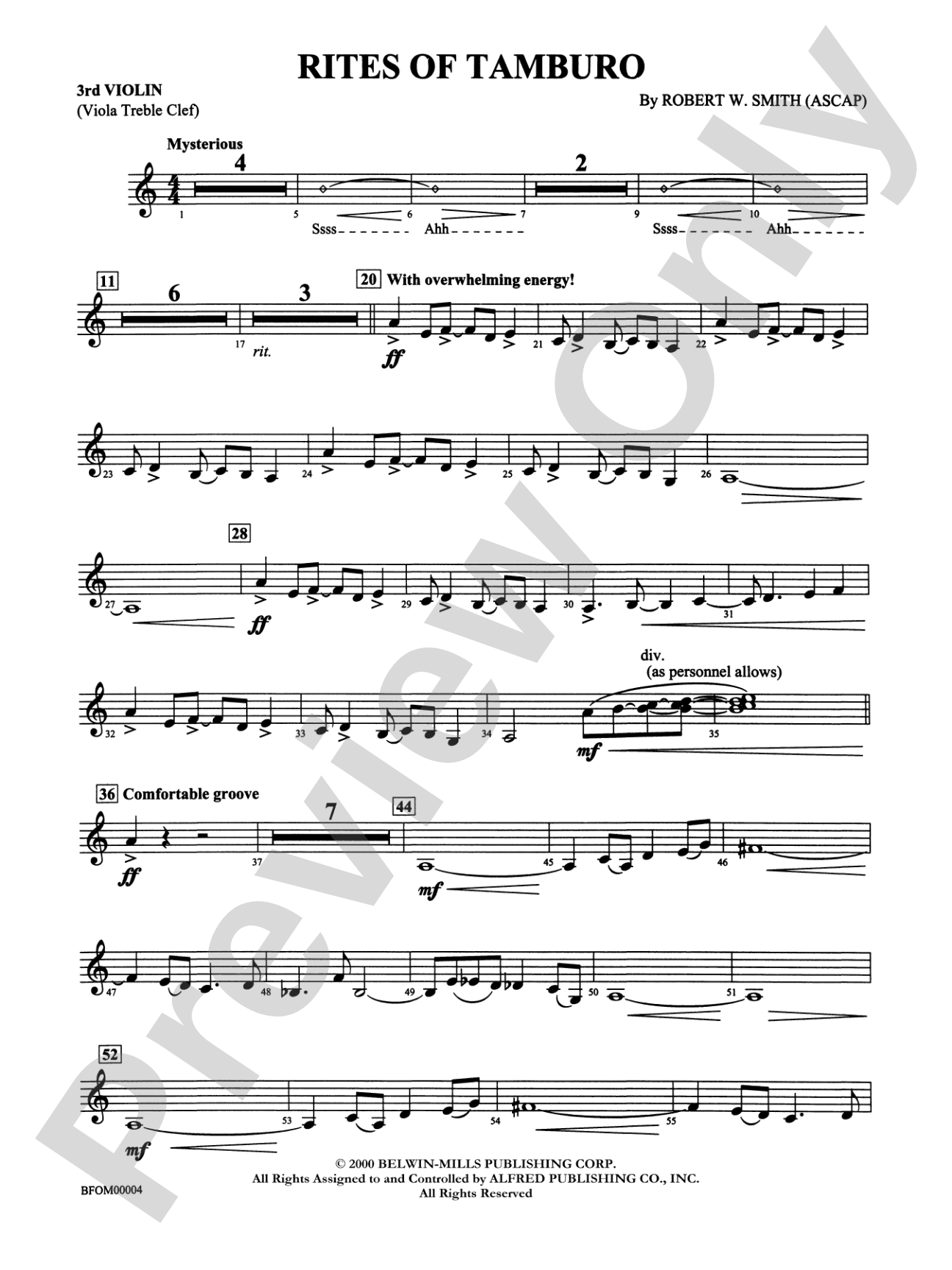 Rites of Tamburo: 3rd Violin (Viola [TC])