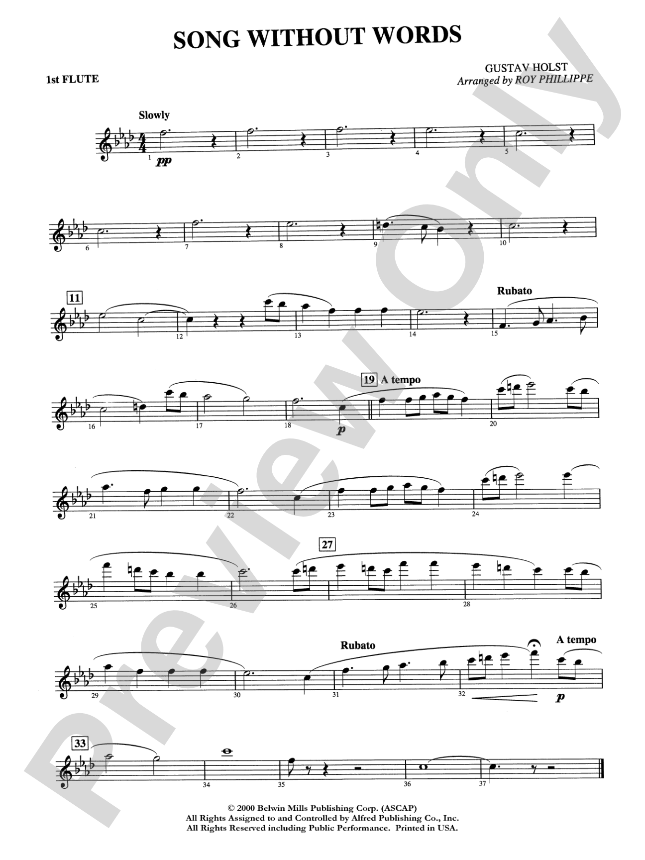 Song without Words: Flute