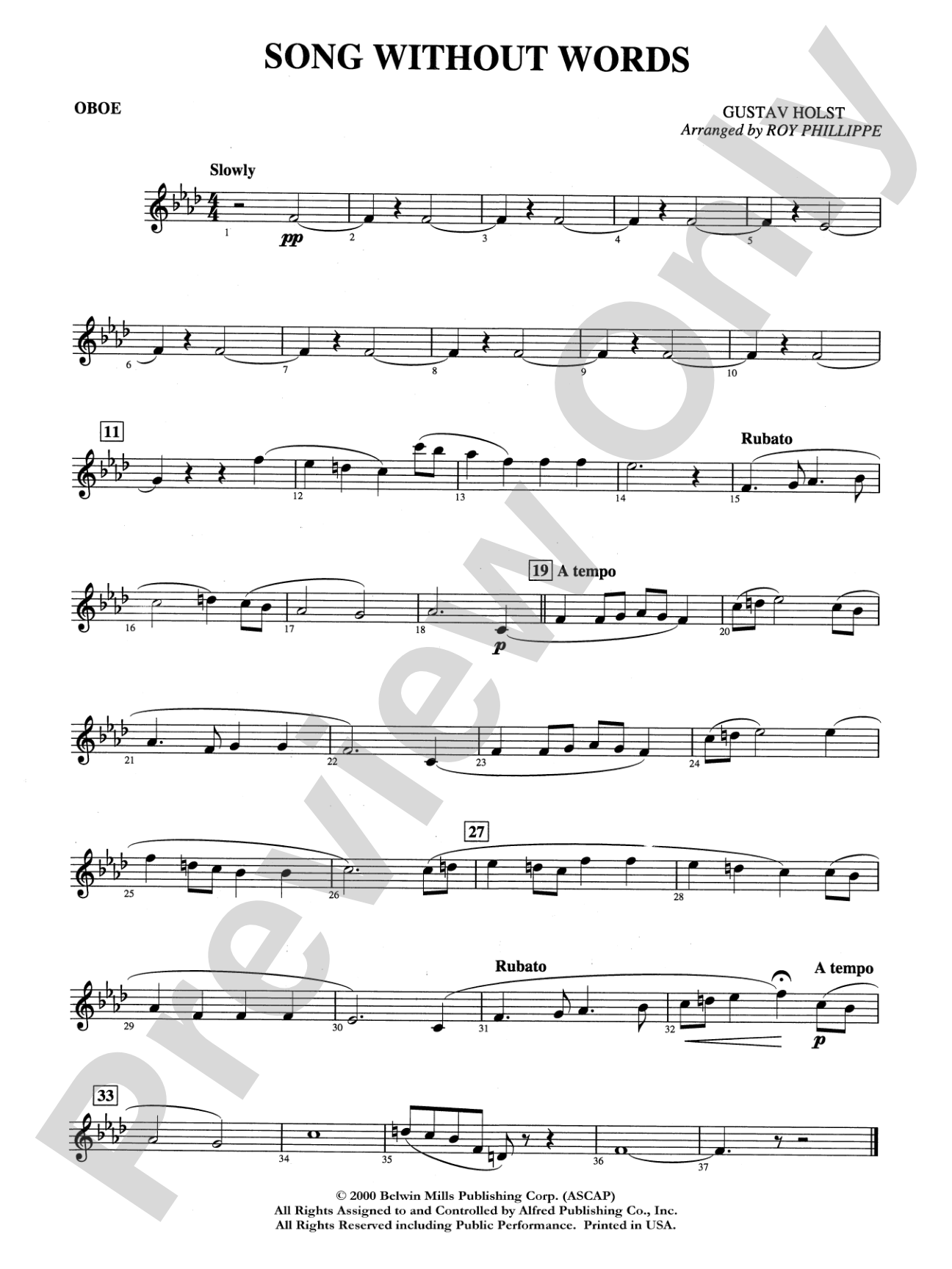 Song without Words: Oboe