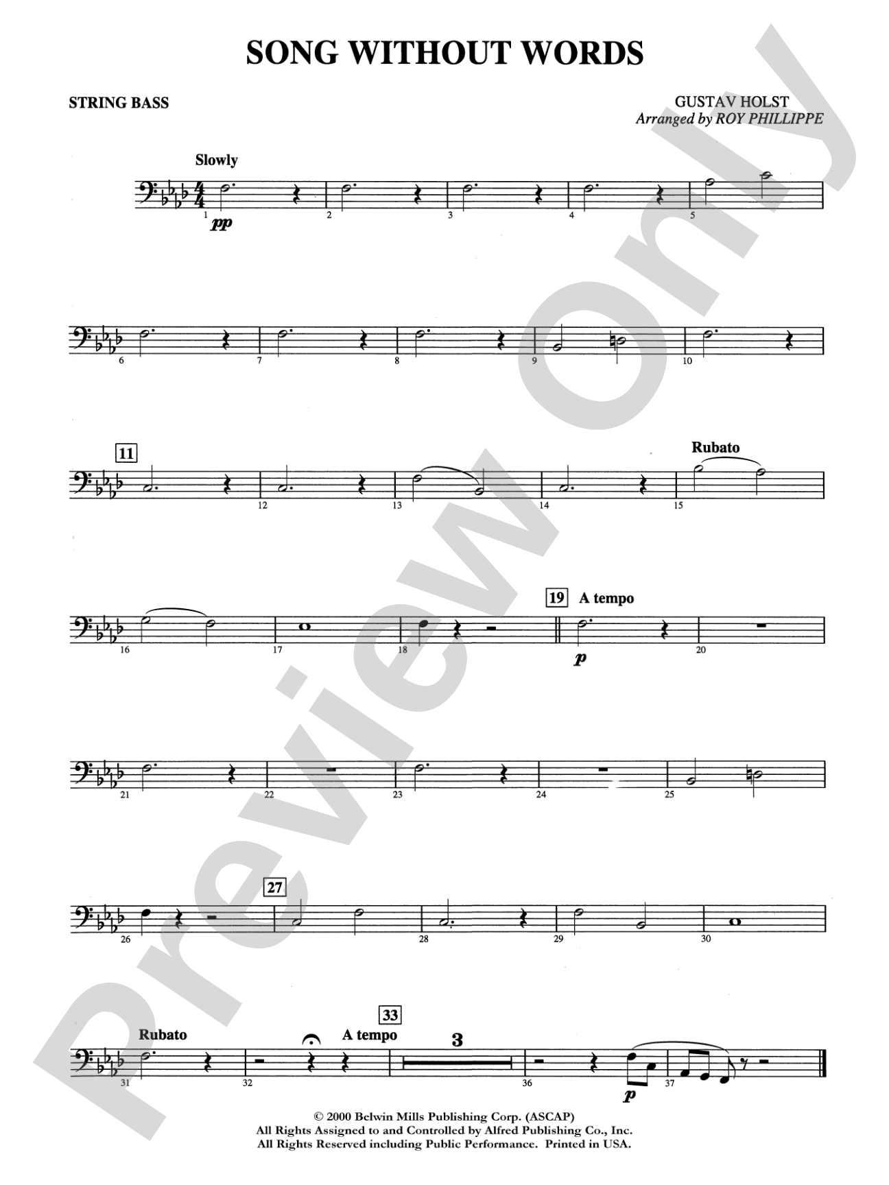 Song without Words: String Bass