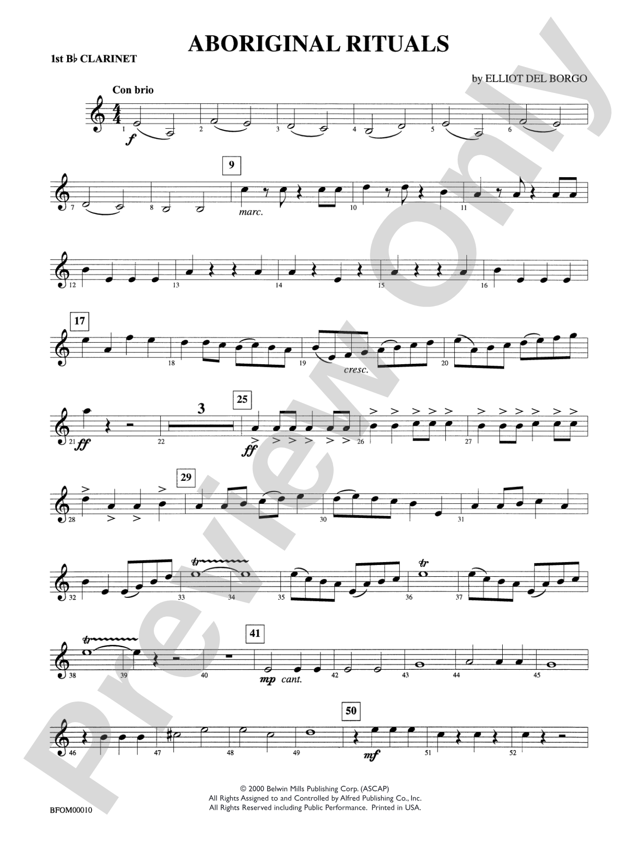 Aboriginal Rituals: 1st B-flat Clarinet