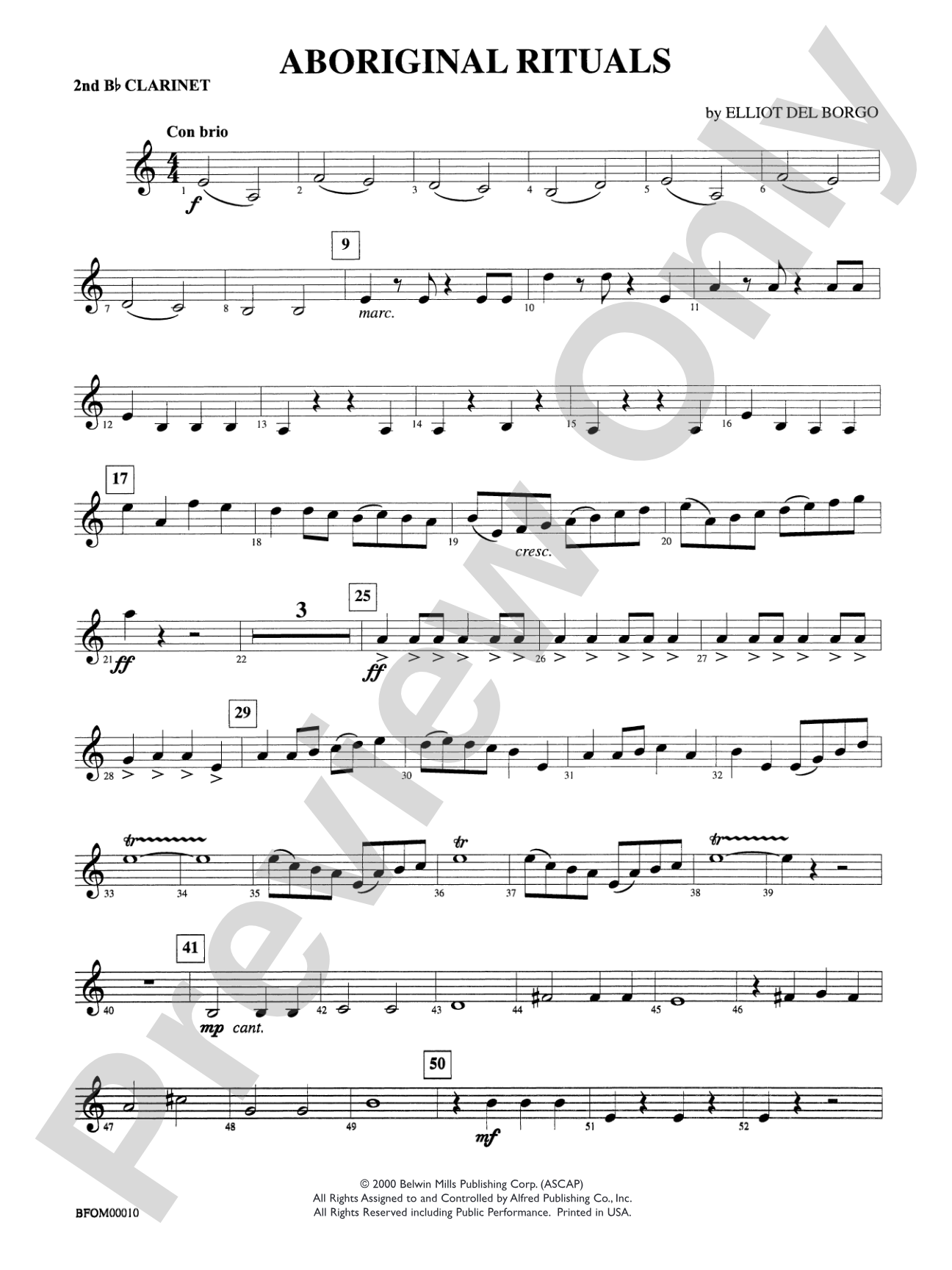 Aboriginal Rituals: 2nd B-flat Clarinet