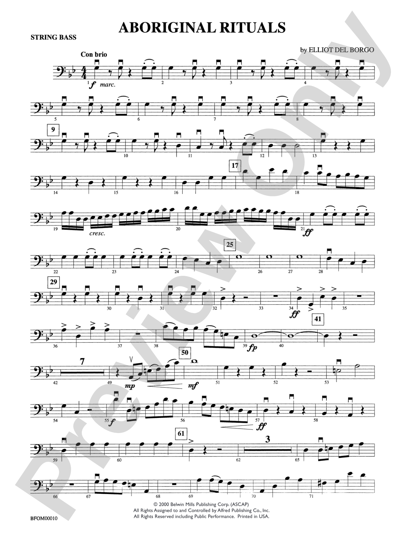 Aboriginal Rituals: String Bass