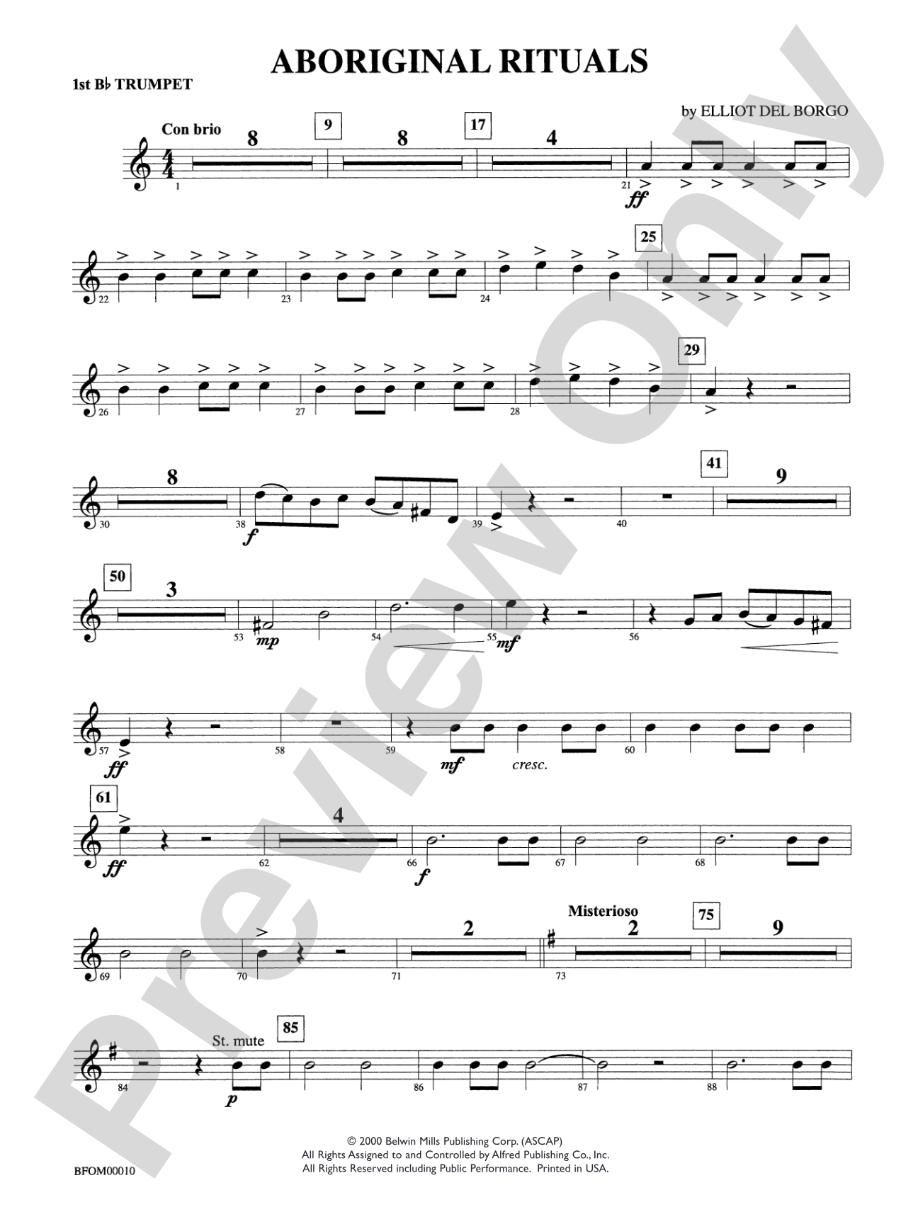 Aboriginal Rituals: 1st B-flat Trumpet