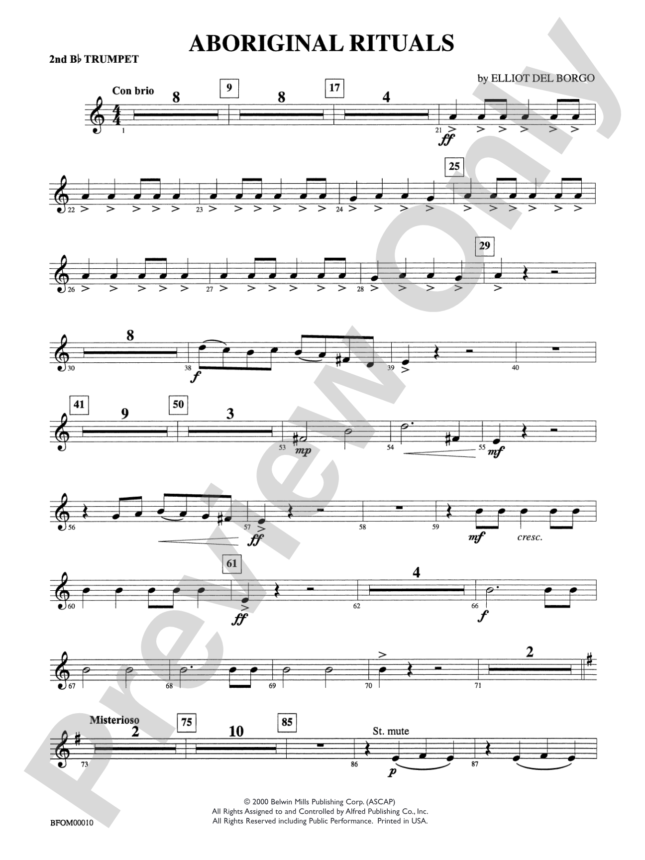 Aboriginal Rituals: 2nd B-flat Trumpet