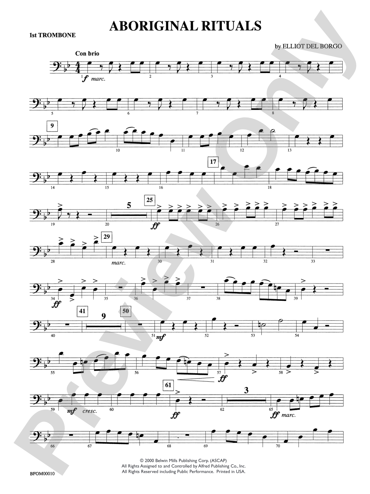 Aboriginal Rituals: 1st Trombone