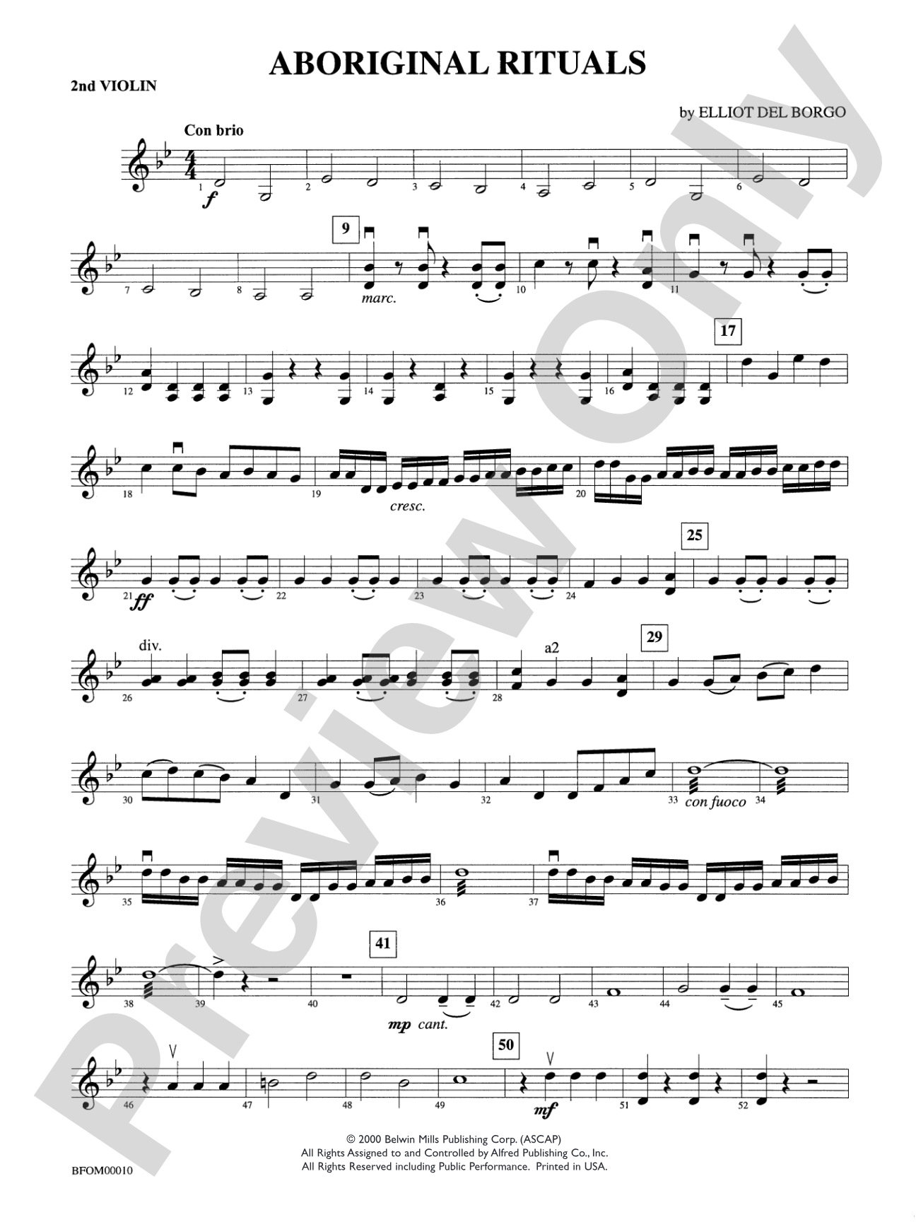 Aboriginal Rituals: 2nd Violin