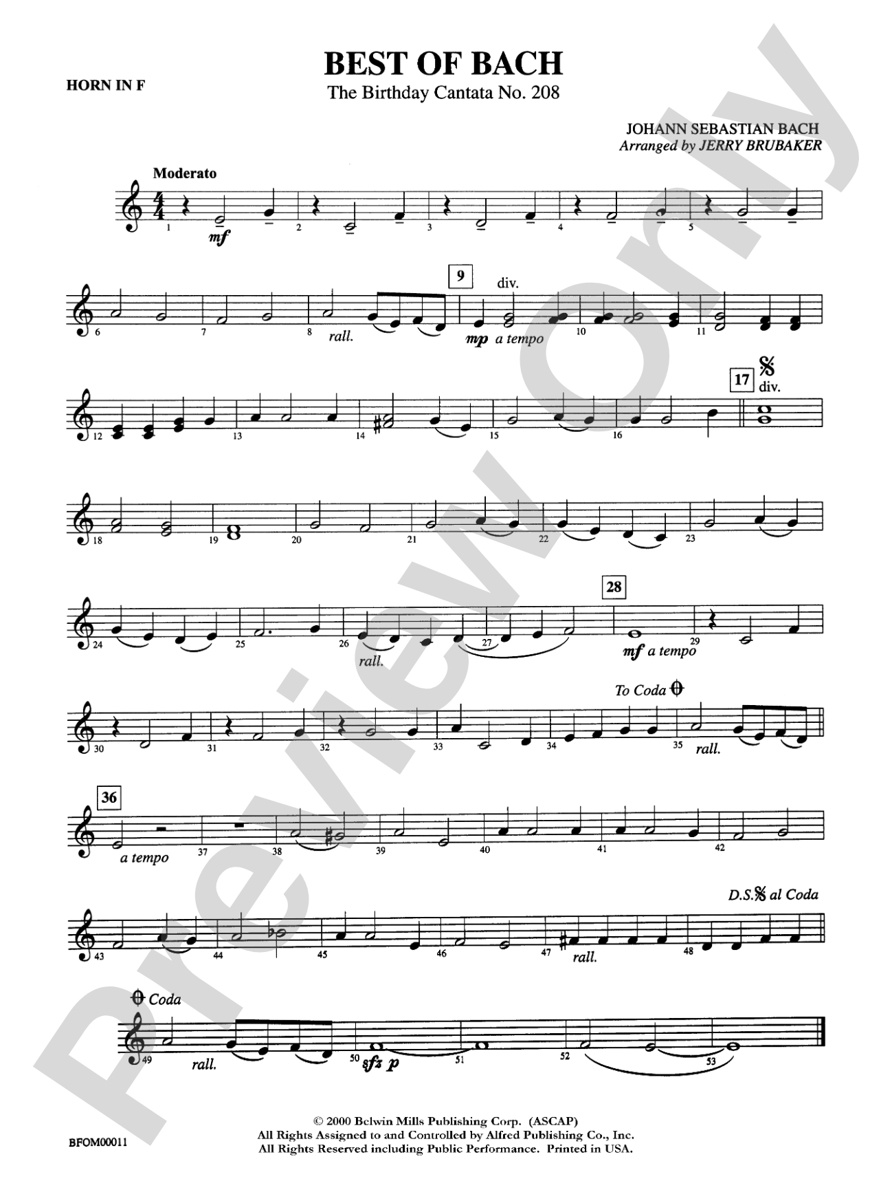 Best of Bach: 1st F Horn