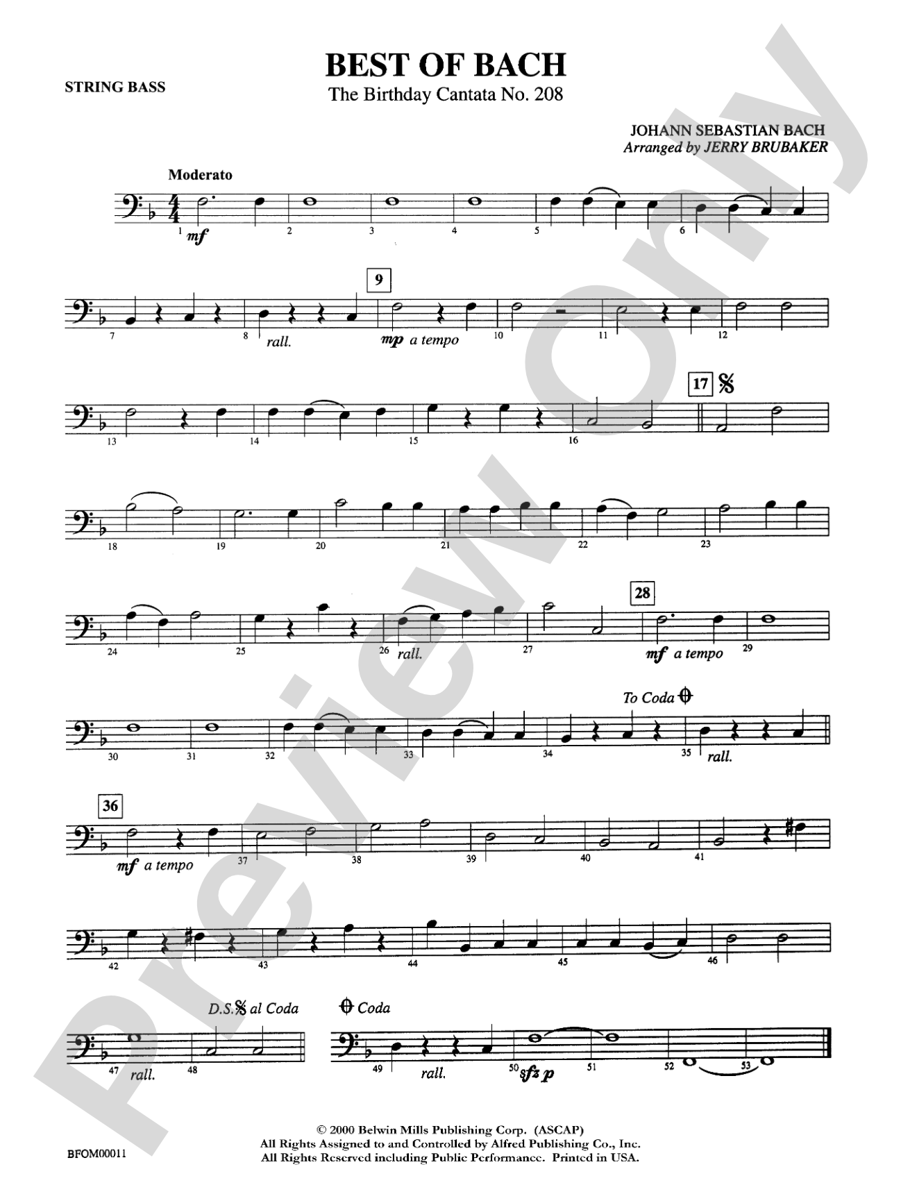 Best of Bach: String Bass