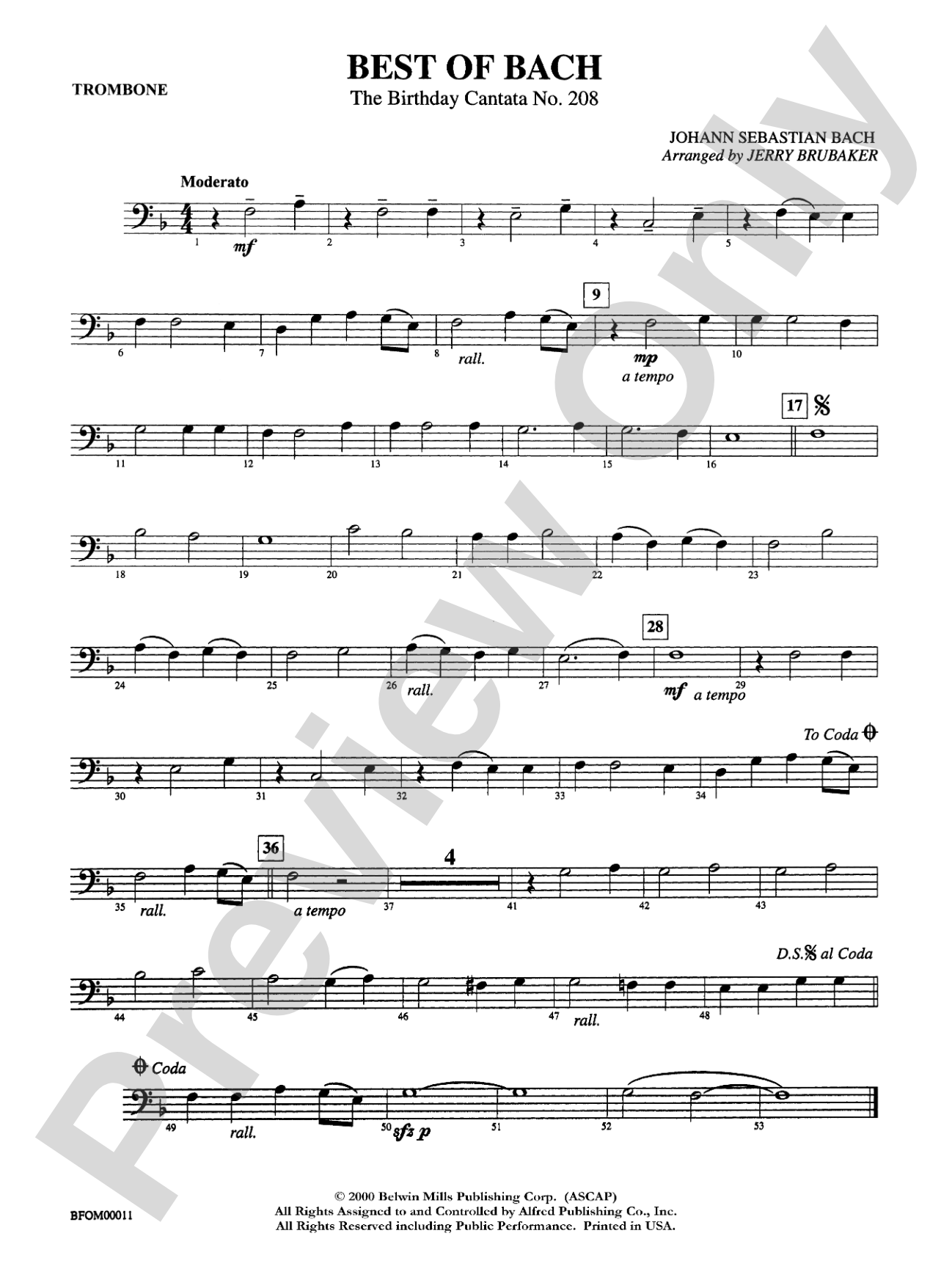 Best of Bach: 1st Trombone