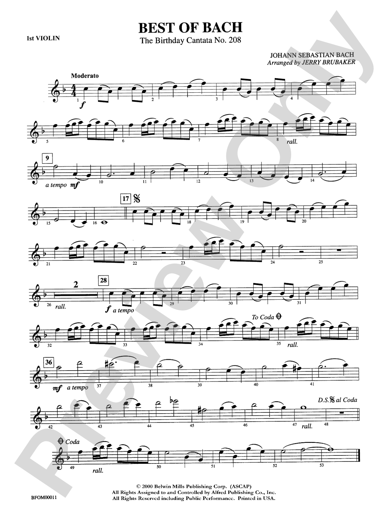 Best of Bach: 1st Violin