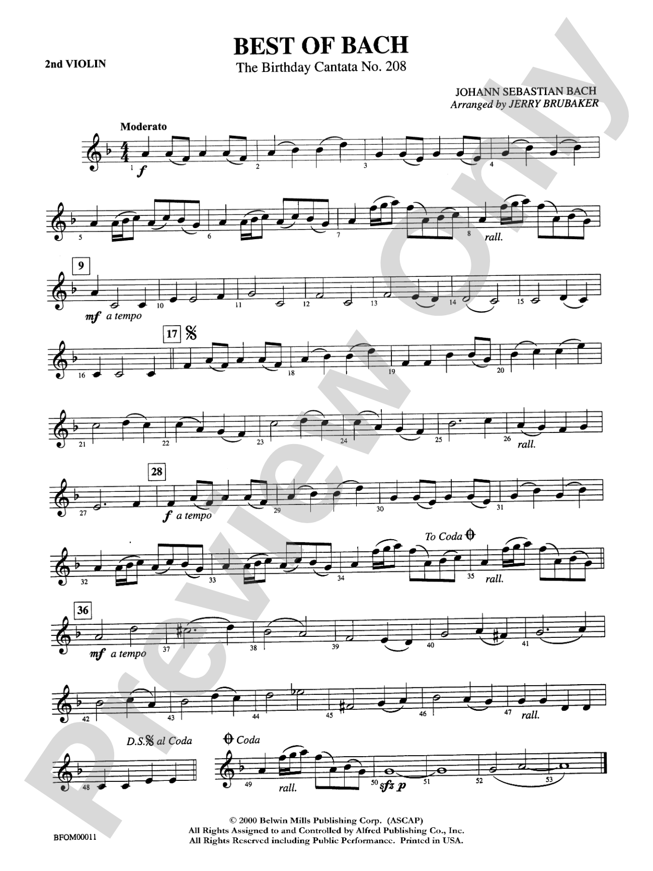 Best of Bach: 2nd Violin