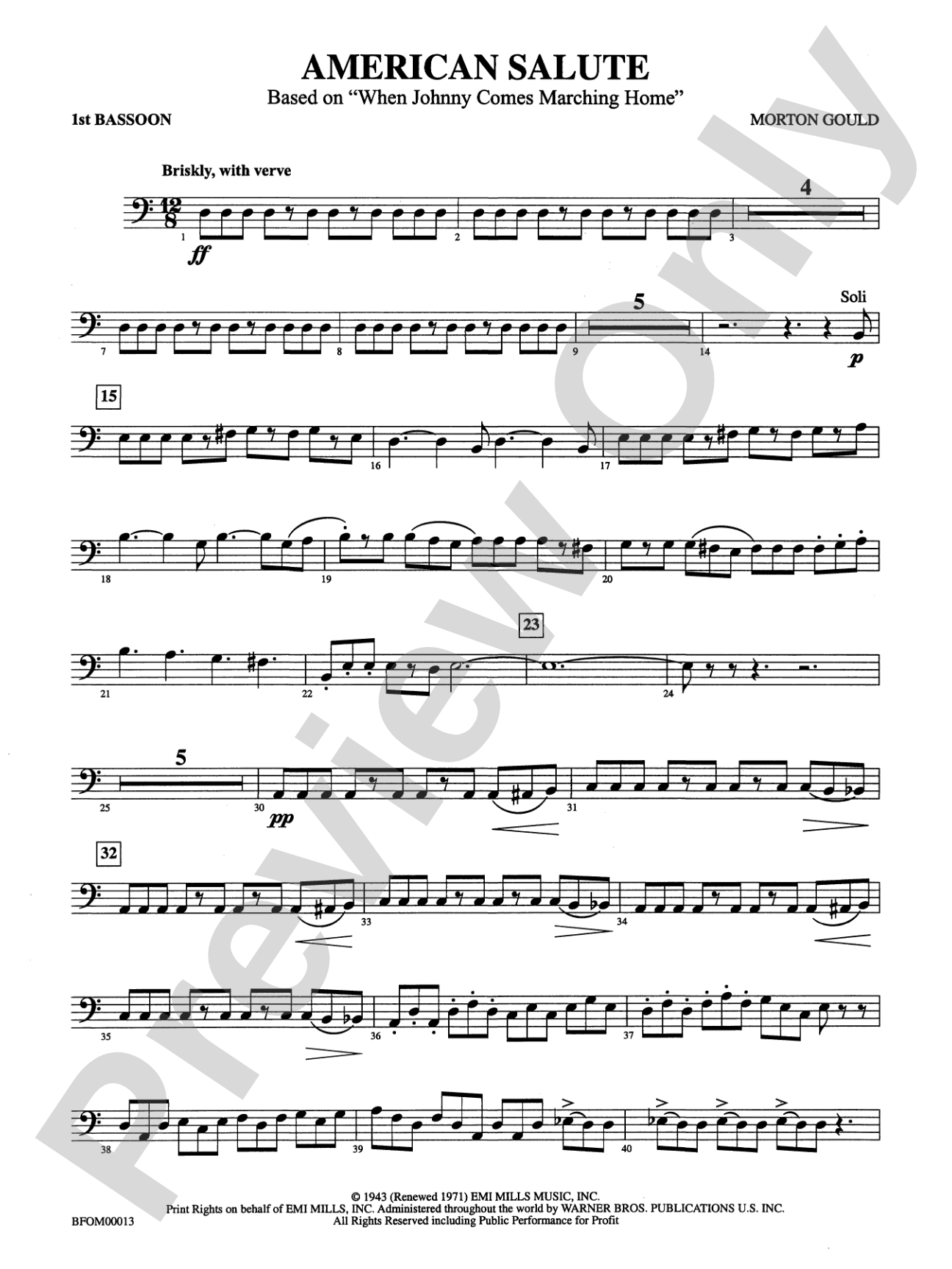 American Salute: Bassoon