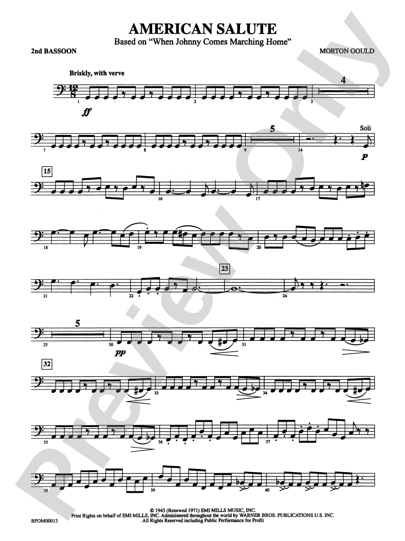 American Salute: 2nd Bassoon