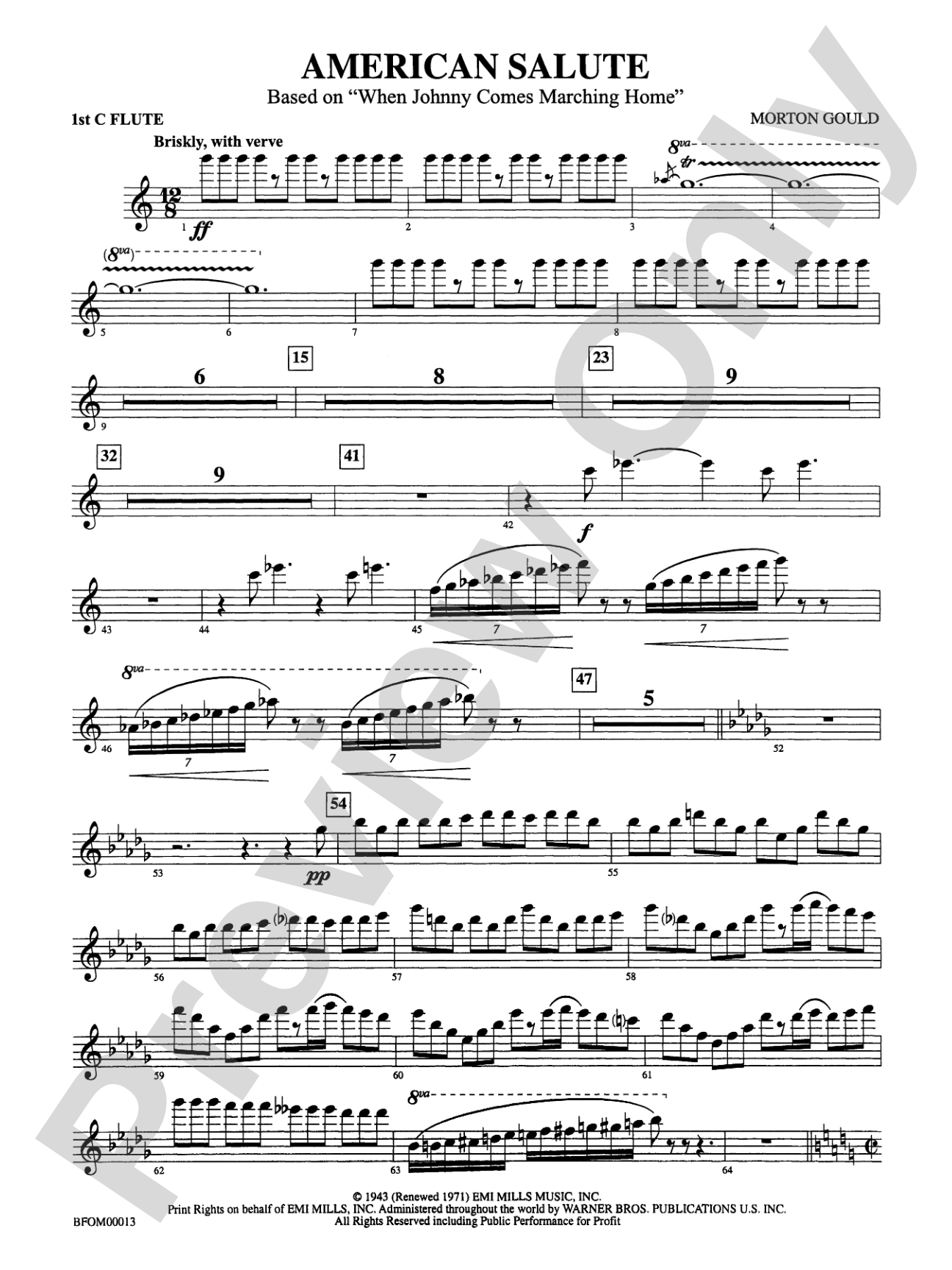 American Salute: Flute