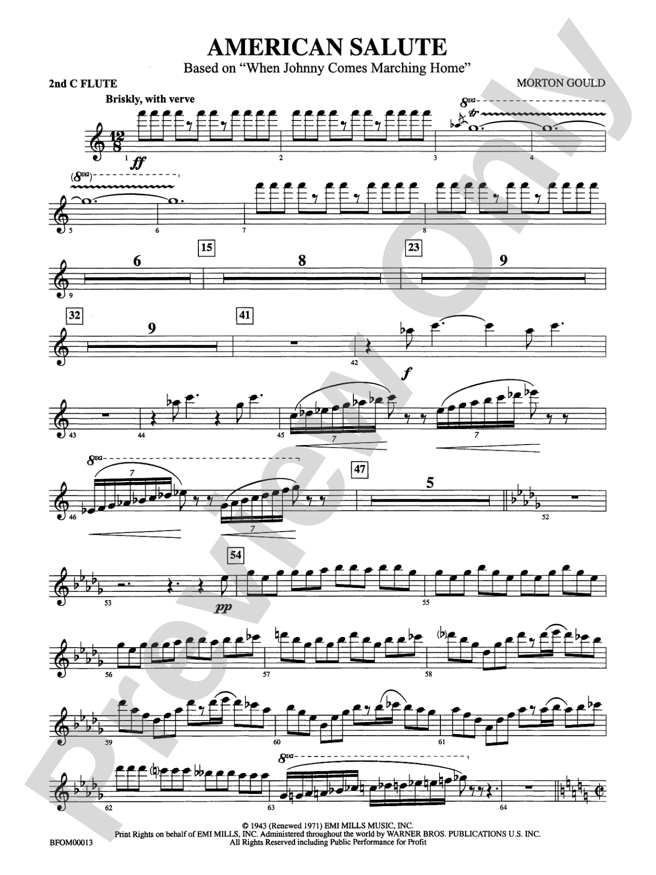 American Salute: 2nd Flute