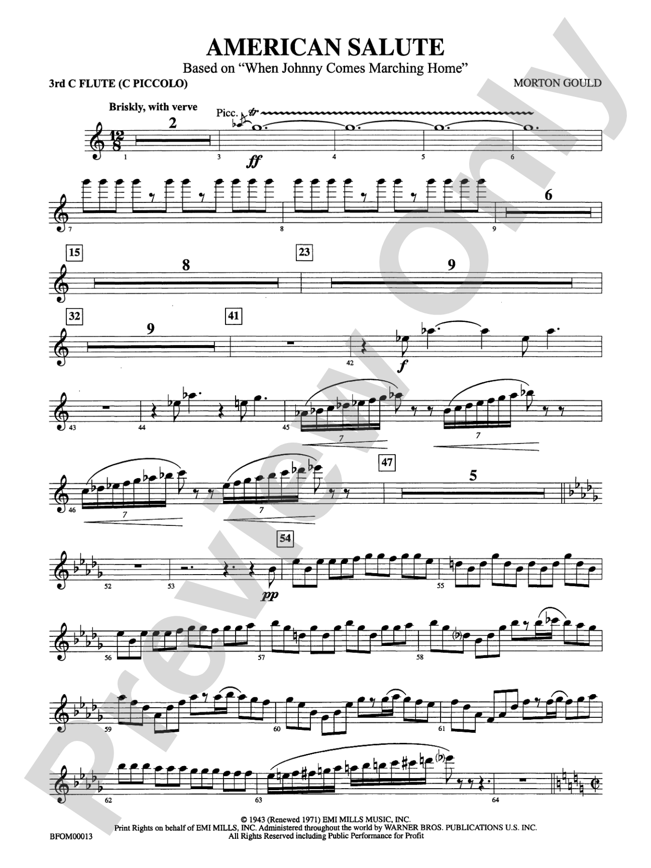 American Salute: 3rd Flute