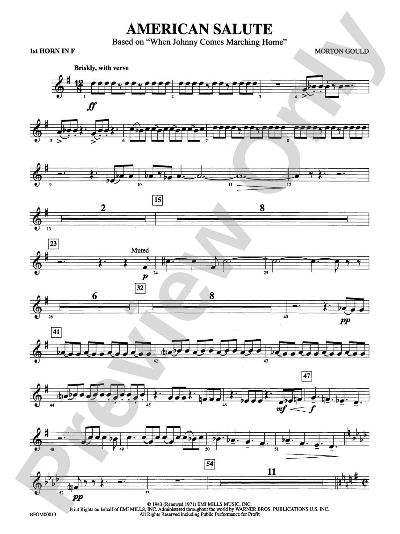 American Salute: 1st F Horn