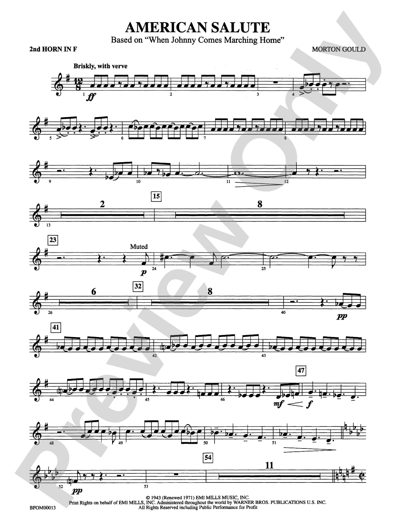 American Salute: 2nd F Horn