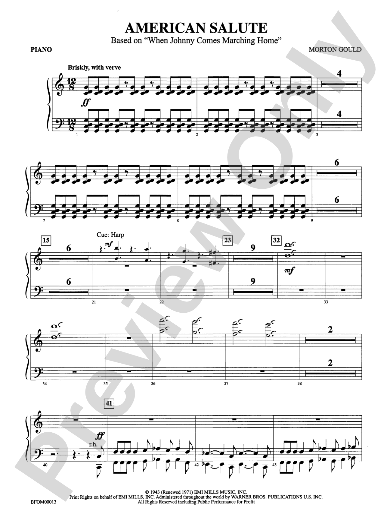 American Salute: Piano Accompaniment