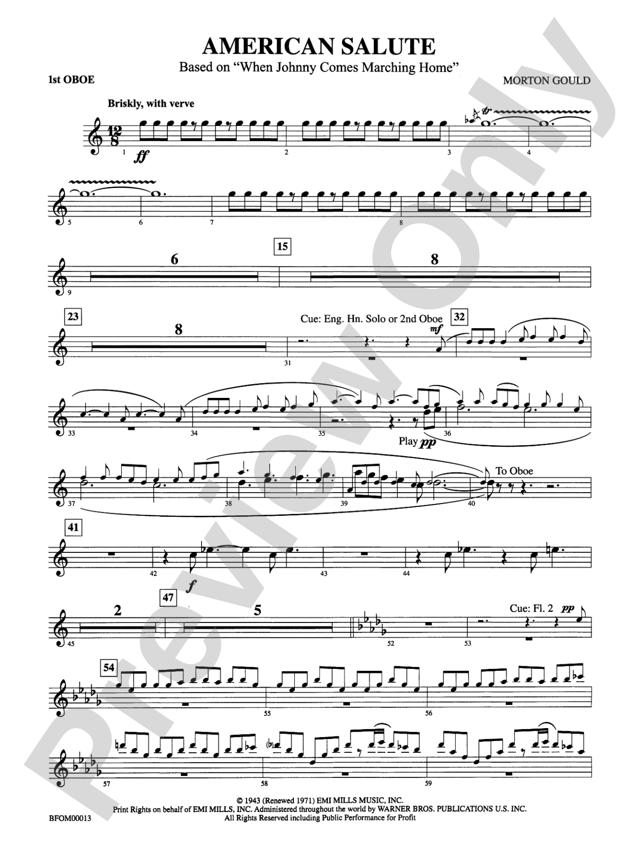 American Salute: Oboe