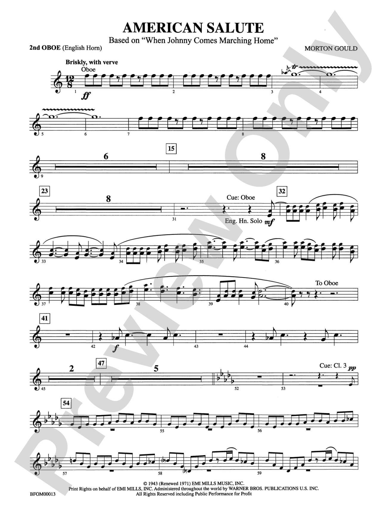 American Salute: 2nd Oboe