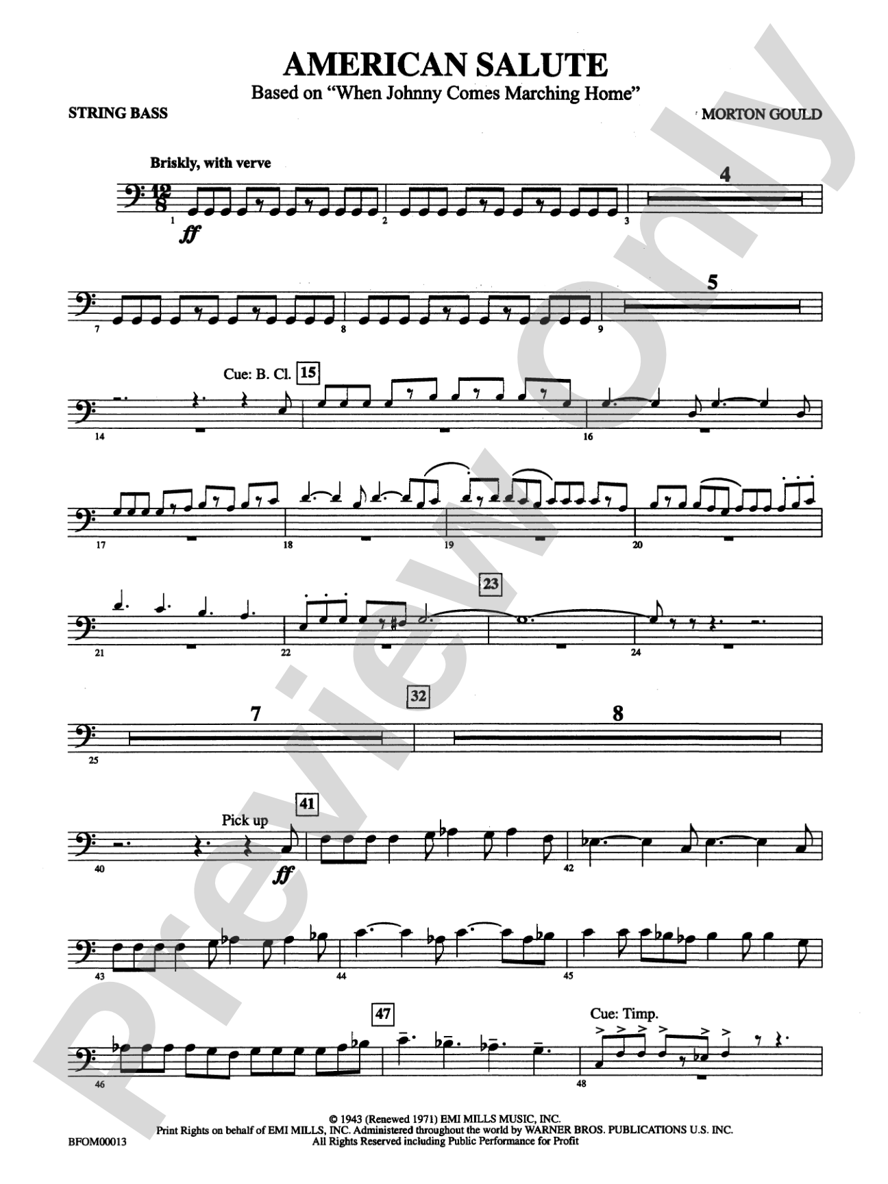 American Salute: String Bass