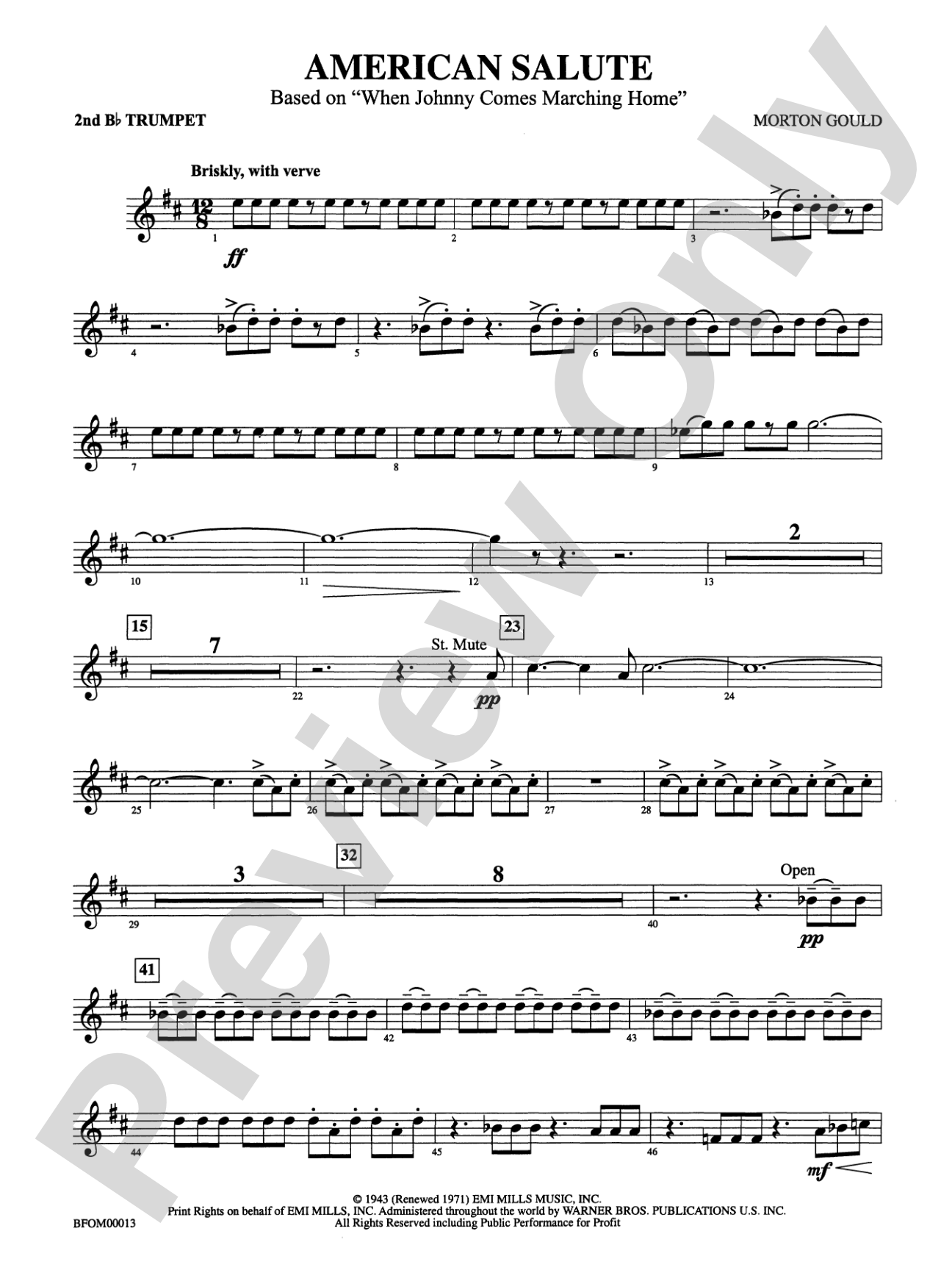 American Salute: 2nd B-flat Trumpet