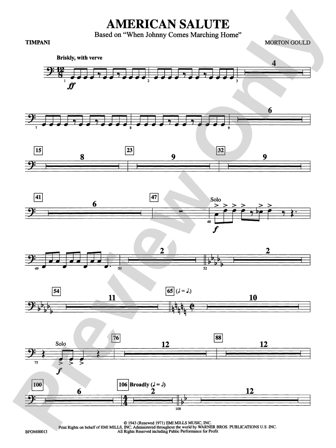 American Salute: Timpani
