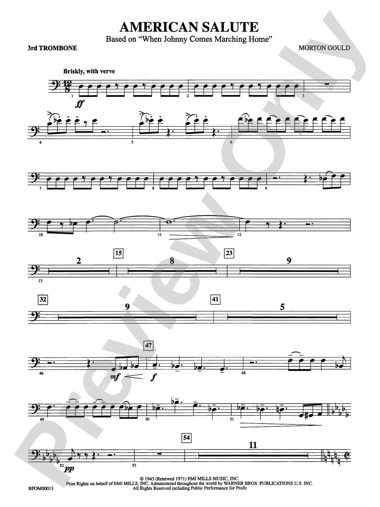 American Salute: 3rd Trombone